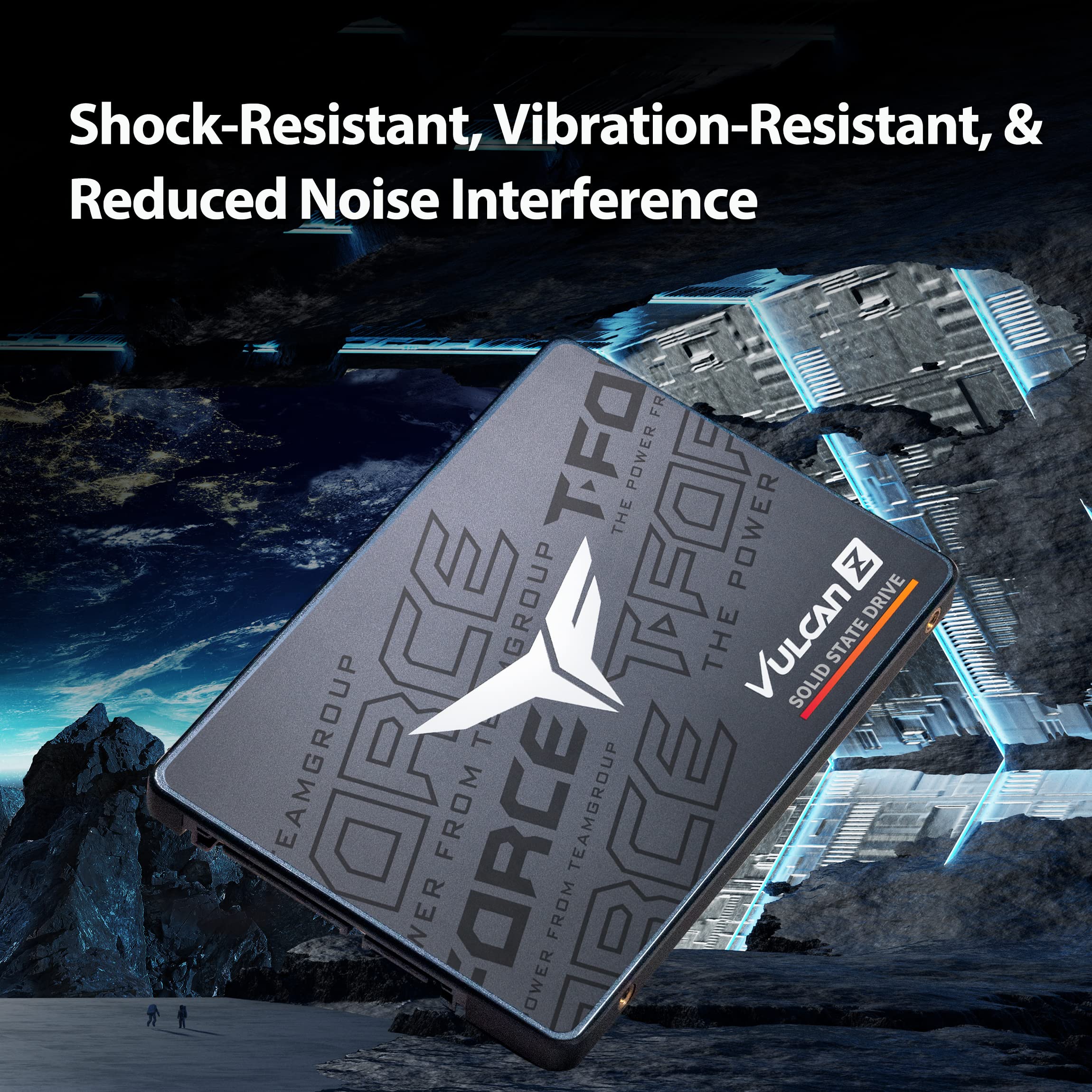 TEAMGROUP T-Force Vulcan Z 2TB SLC Cache 3D NAND TLC 2.5 Inch SATA III Internal Solid State Drive SSD (R/W Speed up to 550/500 MB/s) T253TZ002T0C101: 2tb Vulcan Z
