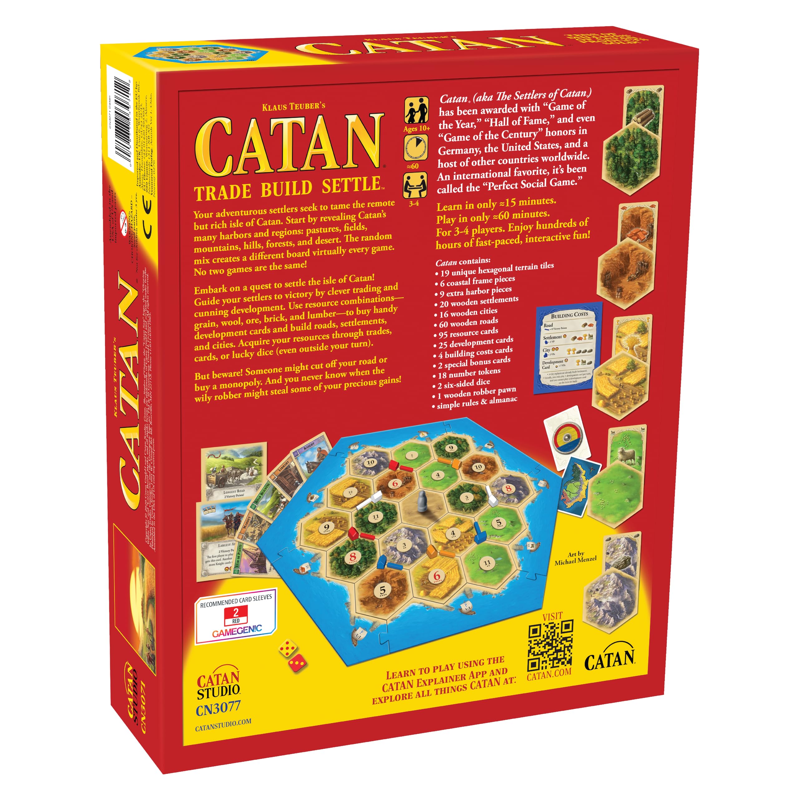 CATAN Board Game - Embark on a Journey of Discovery and Trade! Civilization Building Strategy Game, Family Game for Kids & Adults, Ages 10+, 3-4 Players, 60-90 Minute Playtime, Made by CATAN Studio