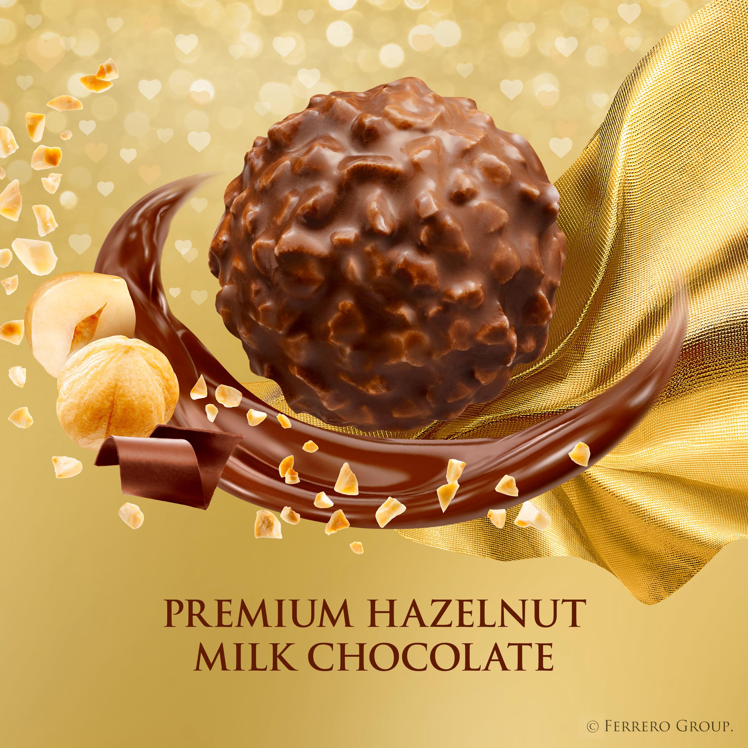 Ferrero Rocher, 42 Count, Gourmet Milk Chocolate Hazelnut, Chocolate Gift Box, Individually Wrapped, 18.5 oz - Image 4