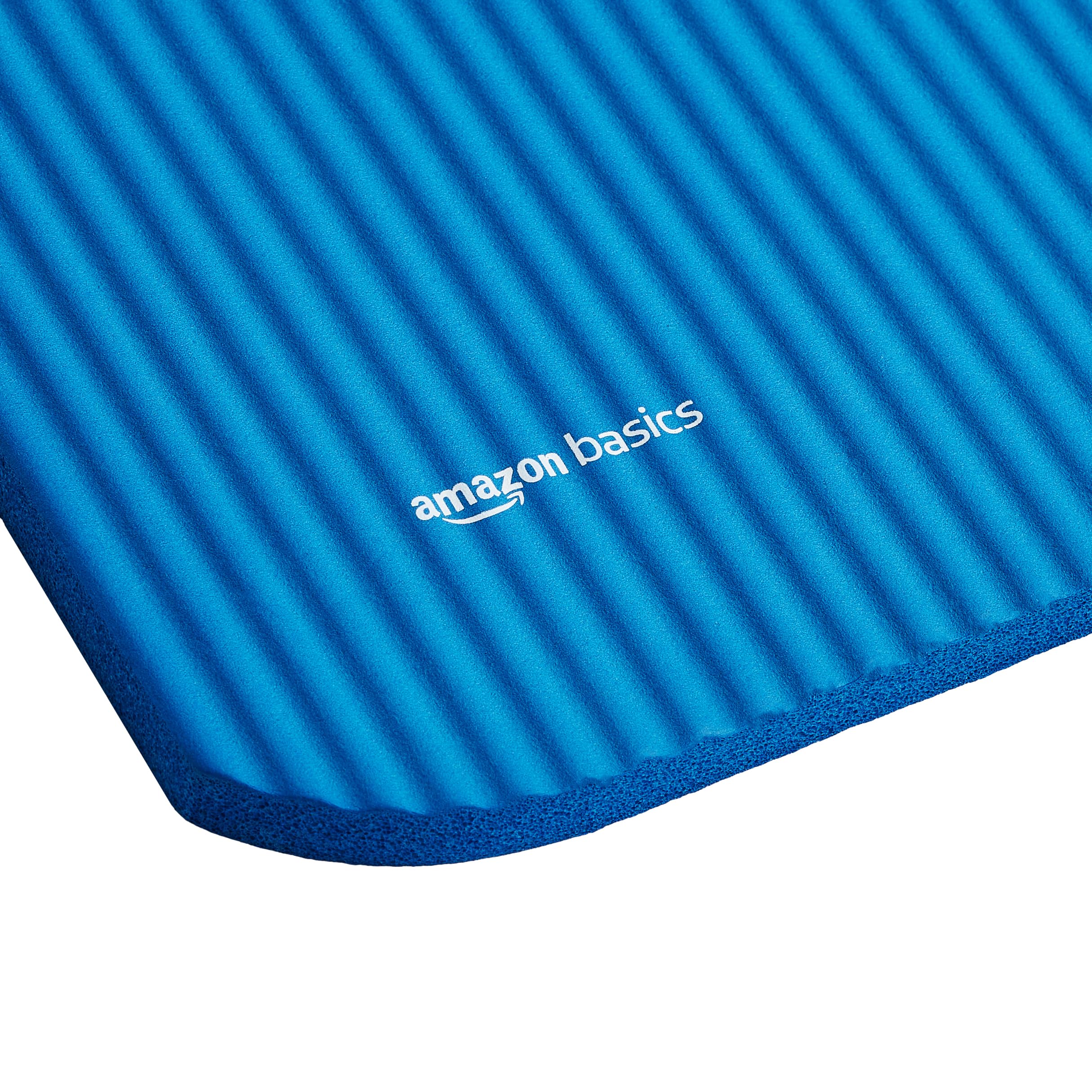Amazon Basics 1/2 Inch Extra Thick Exercise Yoga Mat with Carrying Strap, Cushioned Support, for Fitness and Gym Workouts: Blue