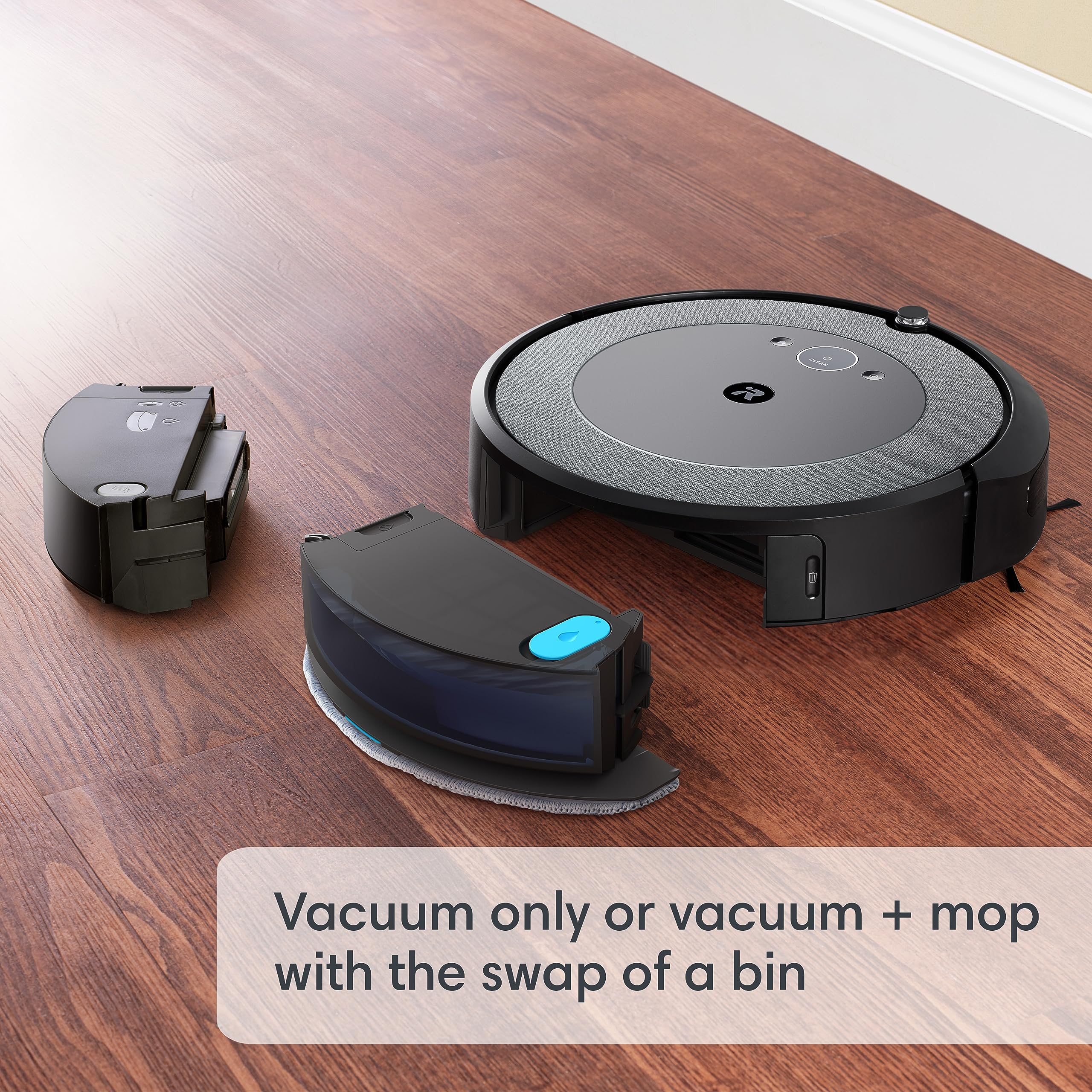iRobot  Self-Emptying Robot Vacuum and Mop, Clean by Room with Smart Mapping, Empties Itself for Up to 60 Days, Works with Alexa, Personalized Cleaning OS: Roomba Combo i5+