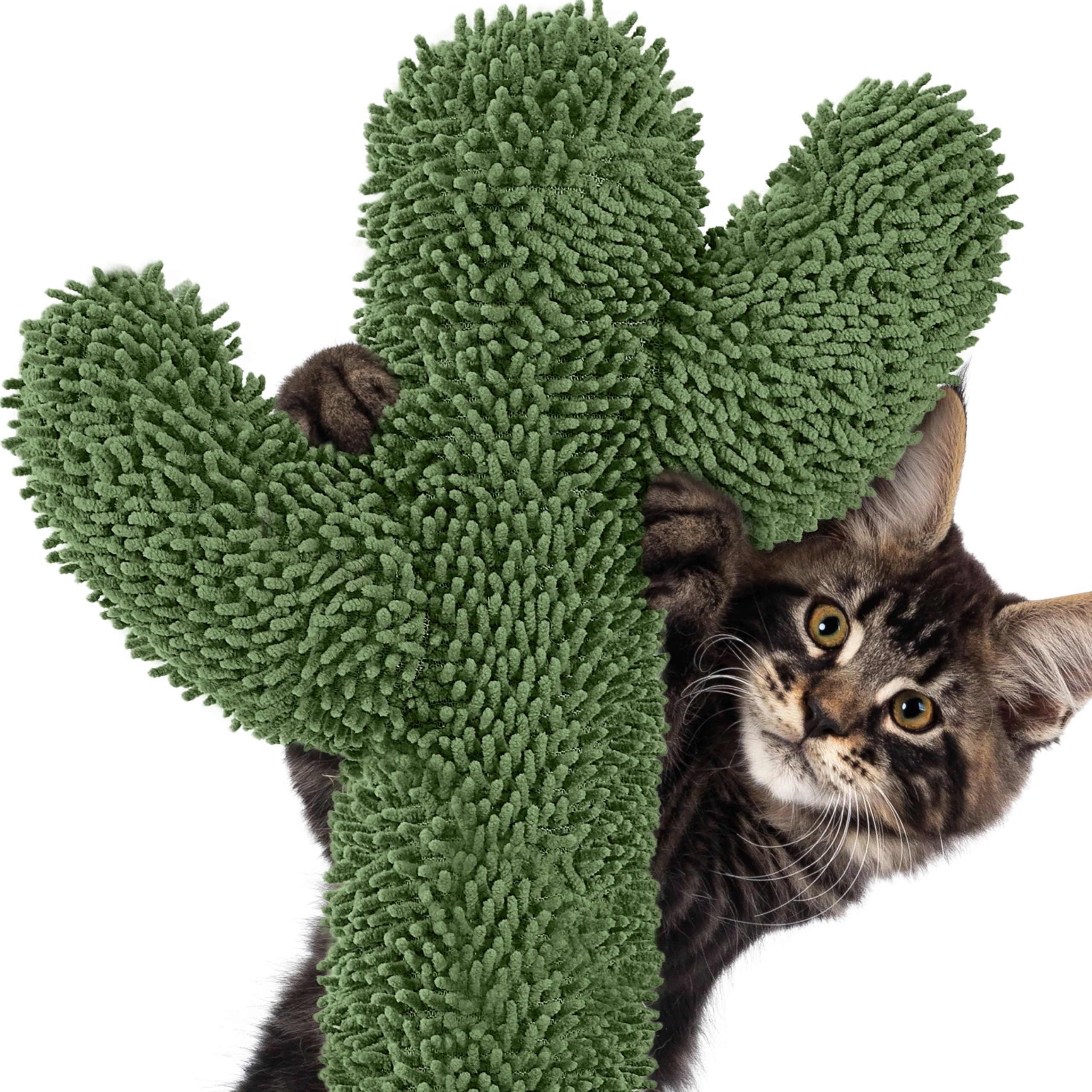 Yaheetech Cactus Cat Tree for Indoor Cats, 62in Cat Tower with Scratching Posts, Hammock & Dangling Ball, Multi-Level Condo Activity Center Furniture thumbnail 6