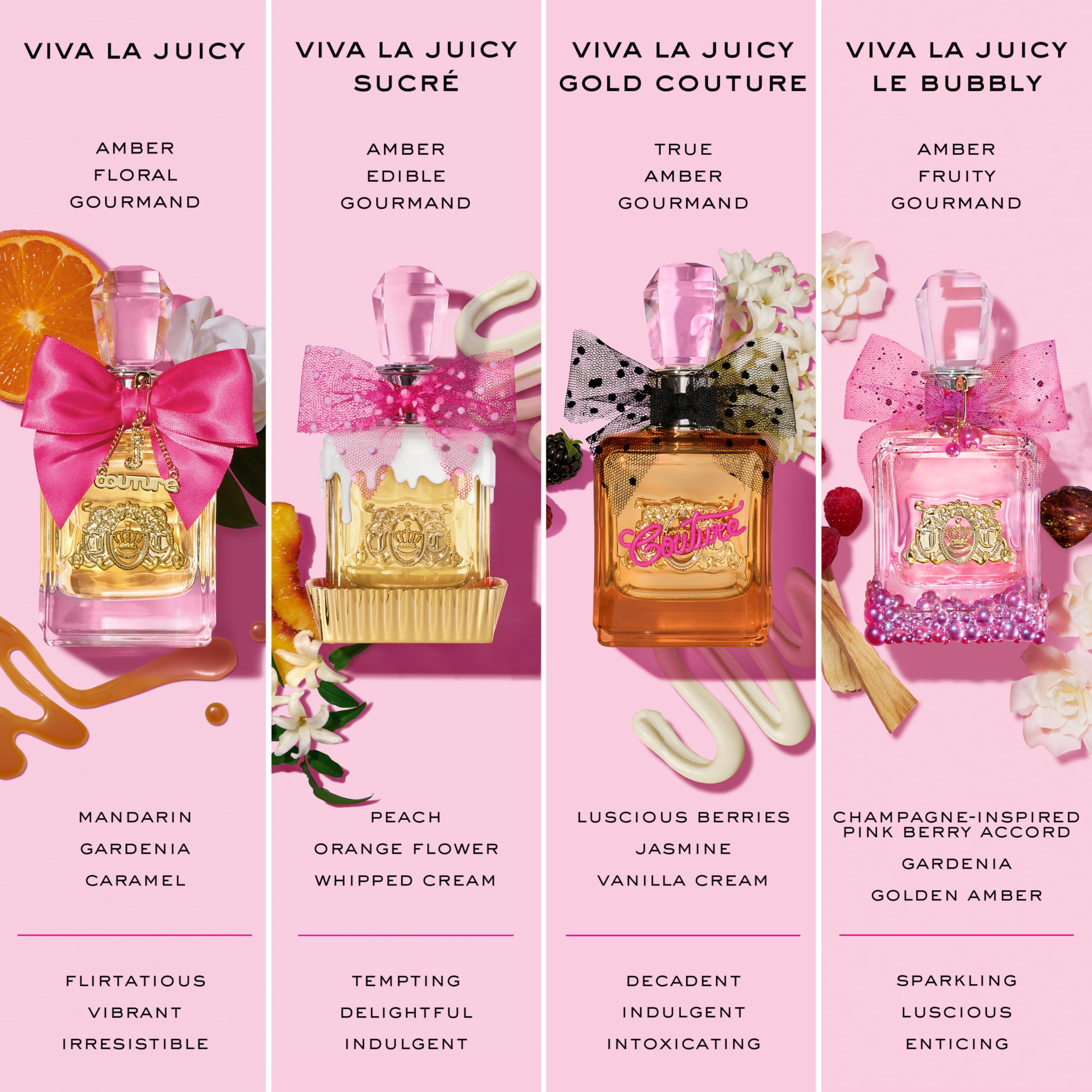 Juicy Couture Viva La Juicy Le Bubbly Eau De Parfum, Luxury Women's Perfume with Notes of Champagne Inspired Pink Berries, Gardenia, Jasmine & Amber - Fruity & Sweet, EDP Spray