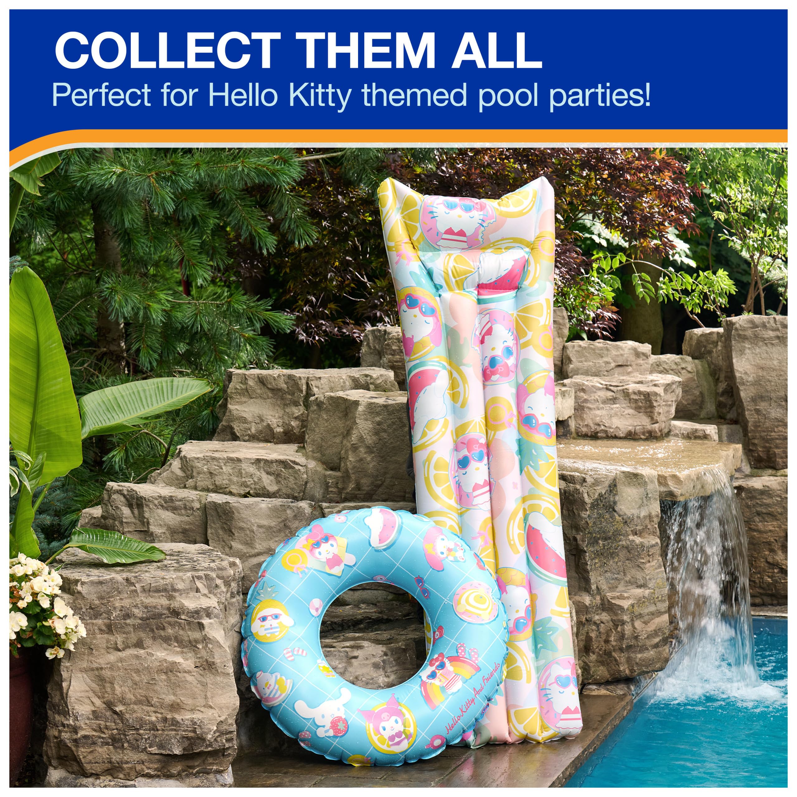 Swimways Hello Kitty Pool Float, Inflatable Pool Floats & Kids Pool Toys, Swimming Pool Accessories & Beach Essentials for Teens Aged 14 & Up thumbnail 5