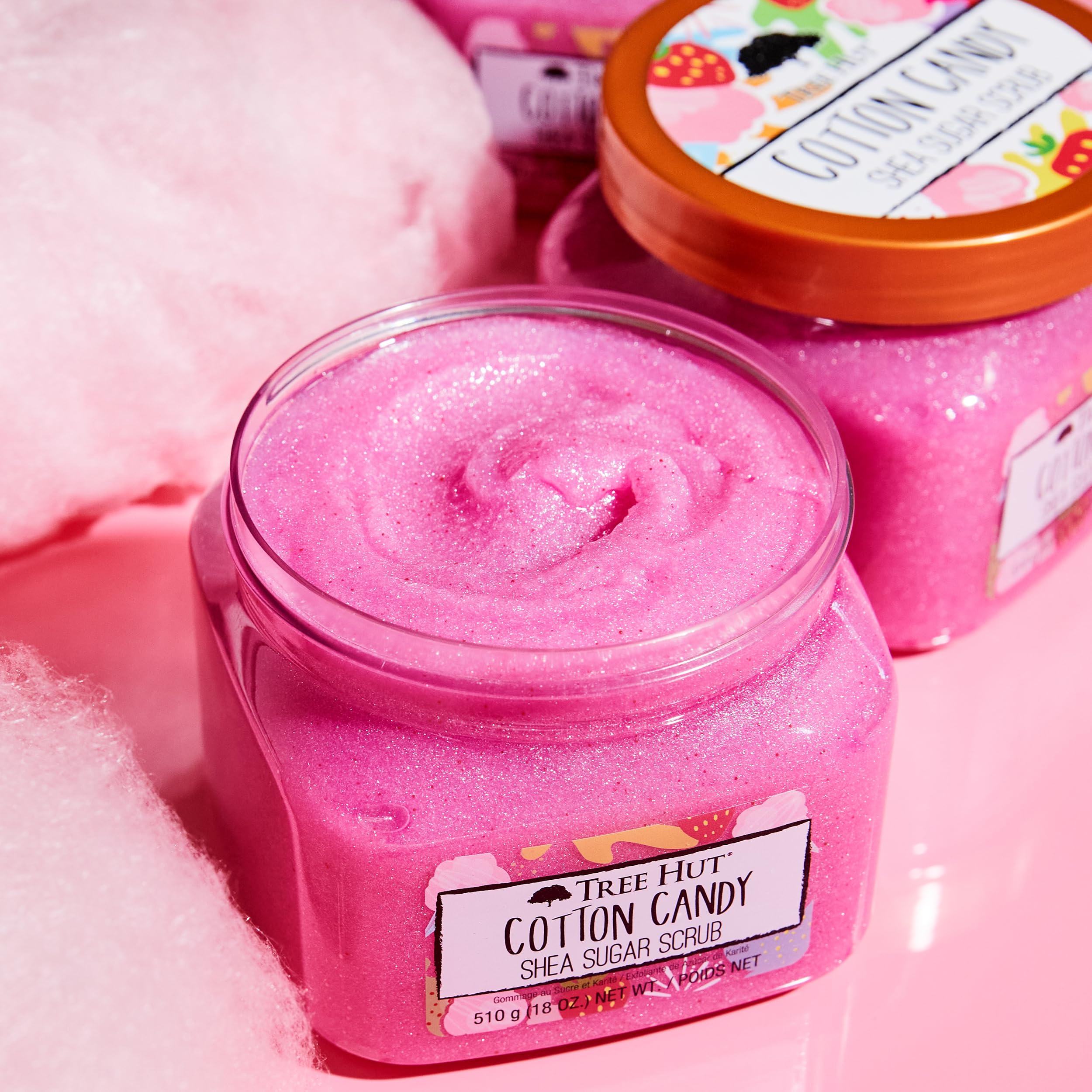Tree Hut  Shea Sugar Scrub | Exfoliating Body Scrub Removes Dead, Dry Skin for a Soft & Hydrated Feel | Nourishing Essential Body Care | 18 fl oz.: Cotton Candy