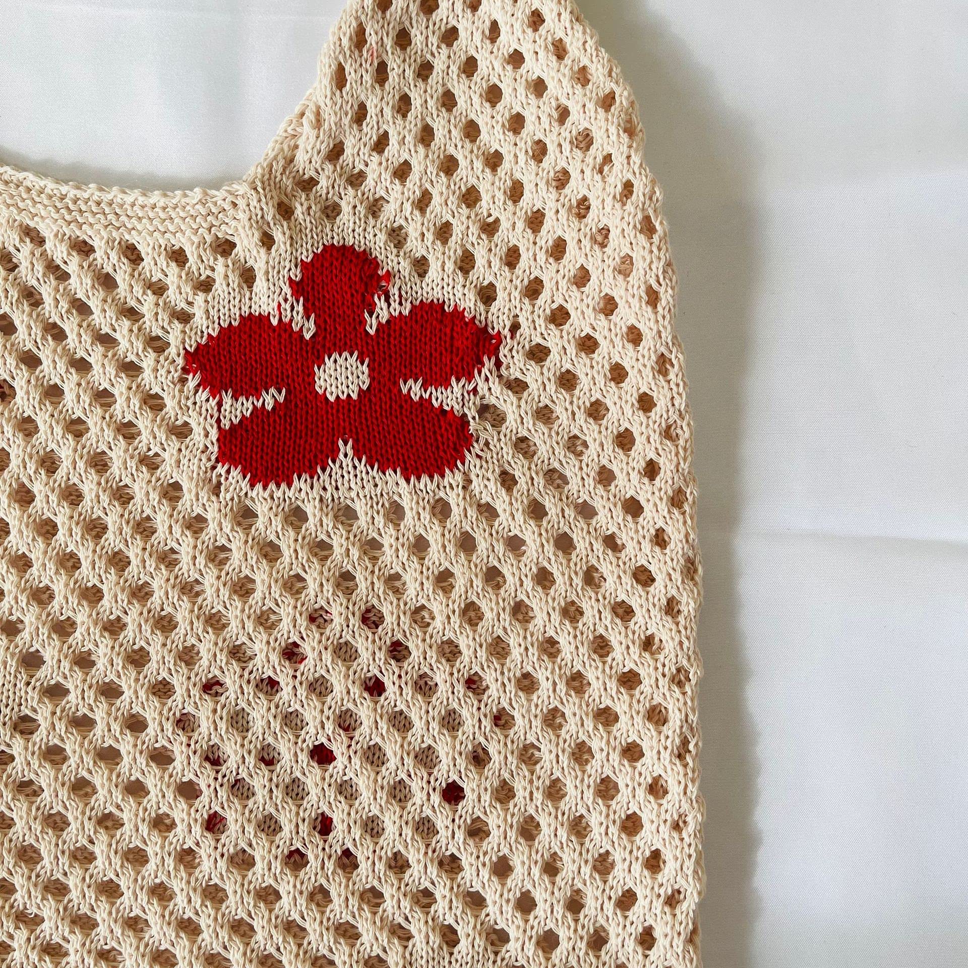 Crochet Tote Bag Fairycore Hobo Bag for Women Fairy Grunge Aesthetic Tote Bag Fairy Grunge Accessories