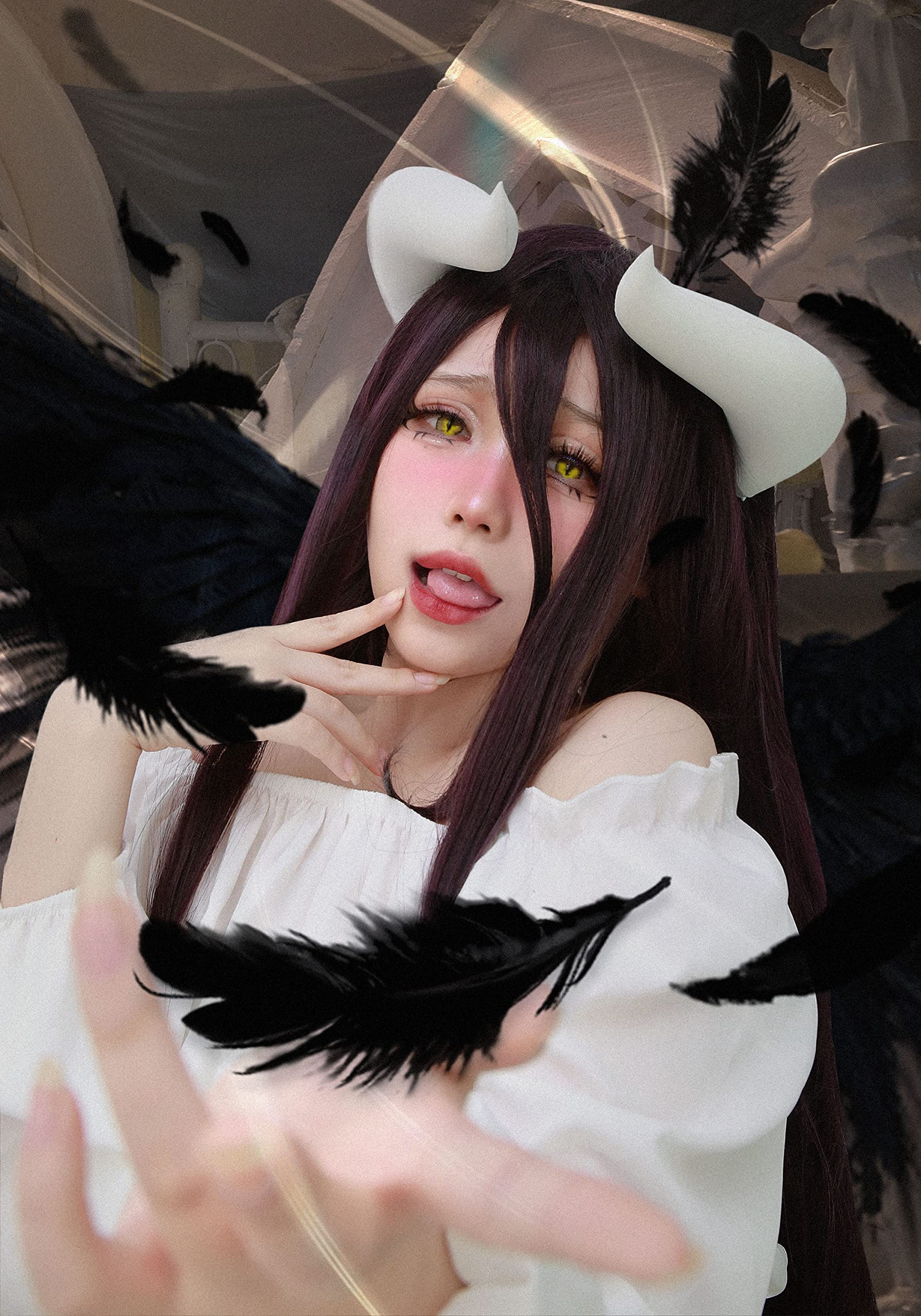 C-ZOFEK White Cosplay  with Clips for Bowsette Cosplay Costume Halloween Accessory: Horns