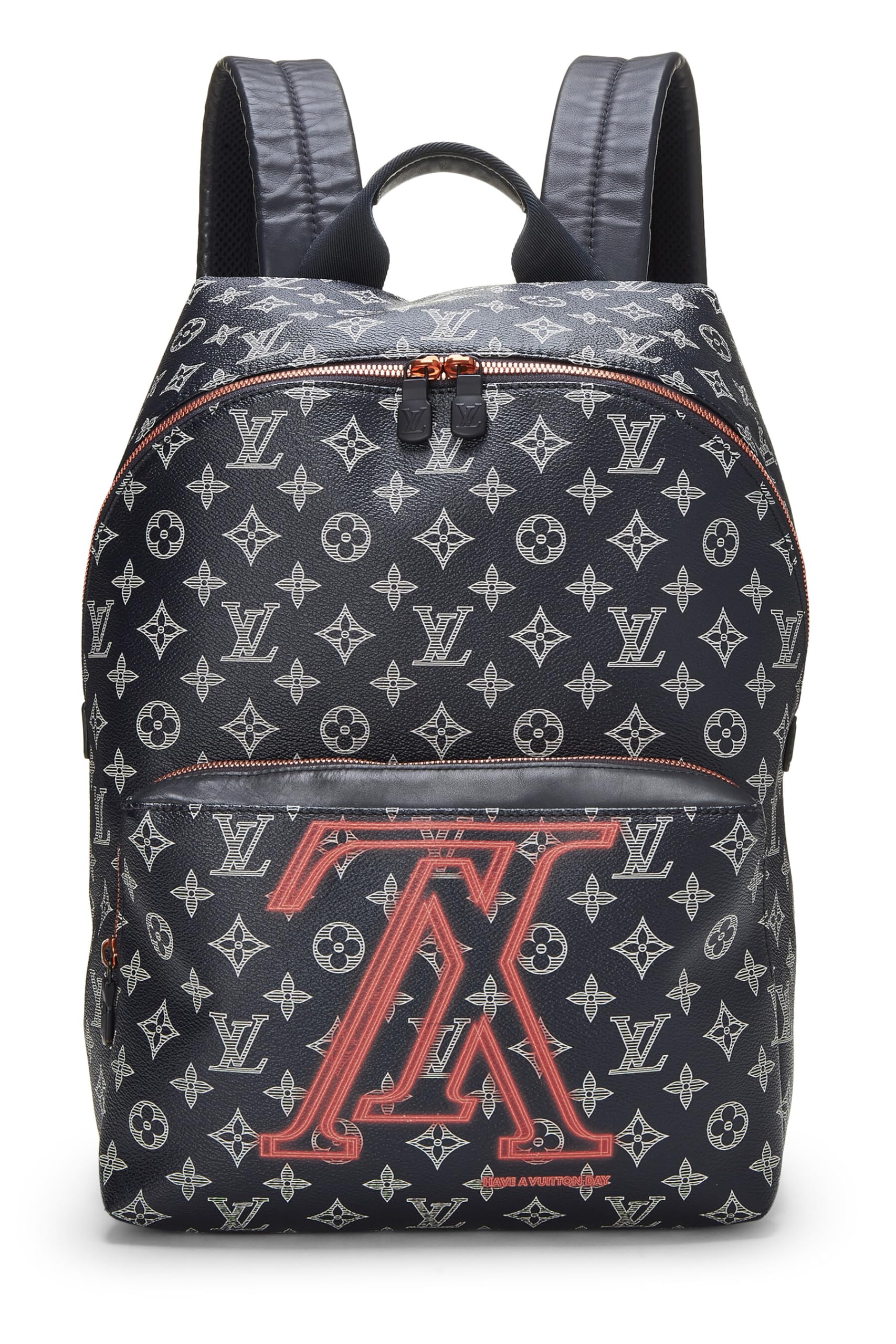 Louis Vuitton, Pre-Loved Navy Upside Down Monogram Canvas Discovery Backpack, Navy: Louis Vuitton, Pre-Loved Navy Upside Down Monogram Canvas Discovery Backpack, Navy