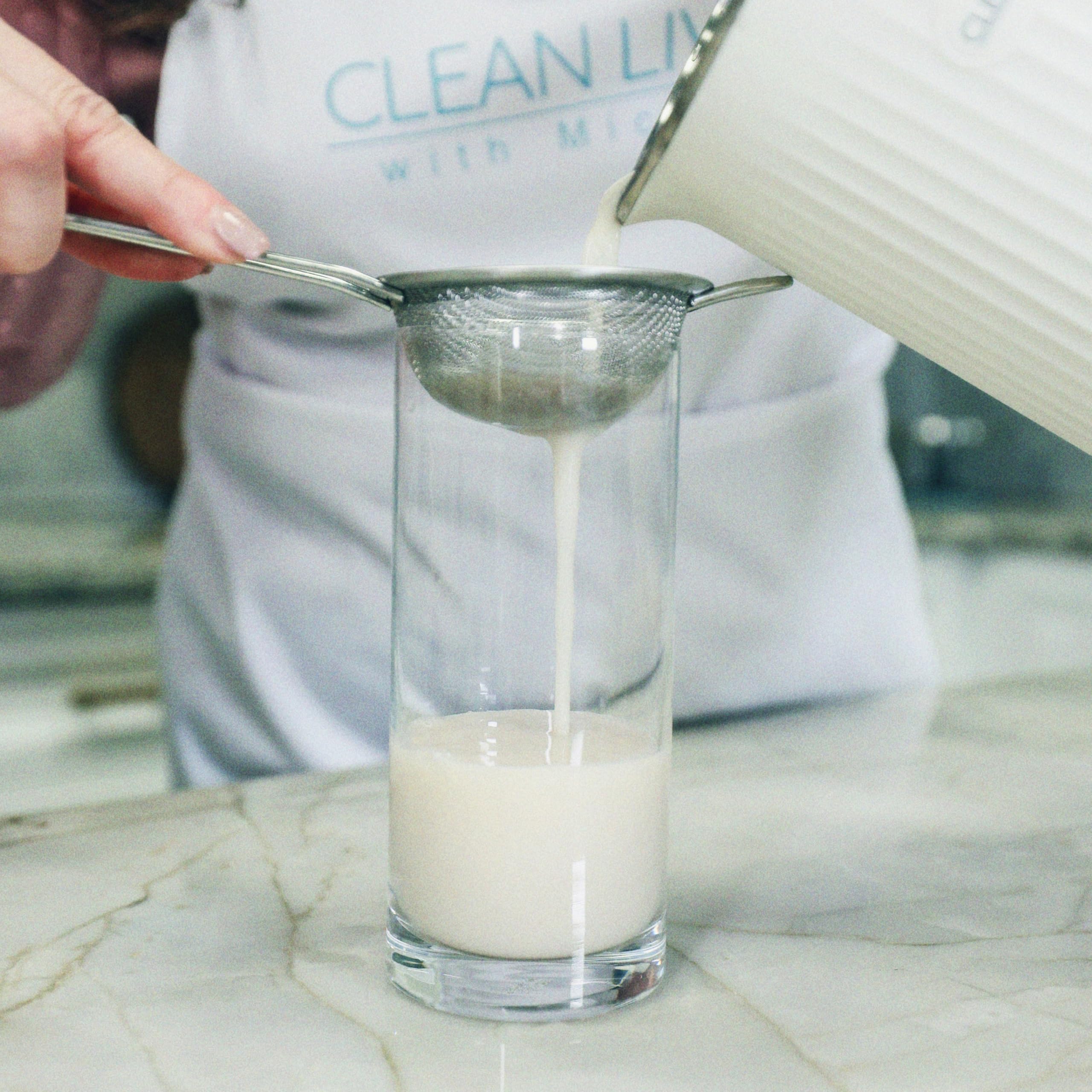 Clean Living With Michelle 1qt. Plant Milker, 8-in-1 Multi-Functional, Self-cleaning, Nut Milk Maker, Homemade Plant Milk Maker, Almond Milk Machine 33.8oz (): White