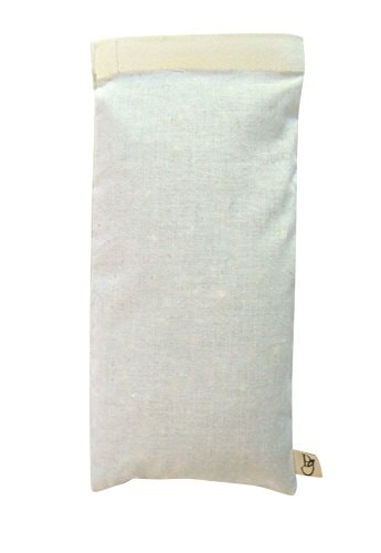 Aromatherapy Cotton Eye Pillow - 4.5 x 9 - Organic Lavender Chamomile Flax - Removable Washable Cover - headache relief soothing spa yoga sleep - green pink black palm leaves flowers tropical