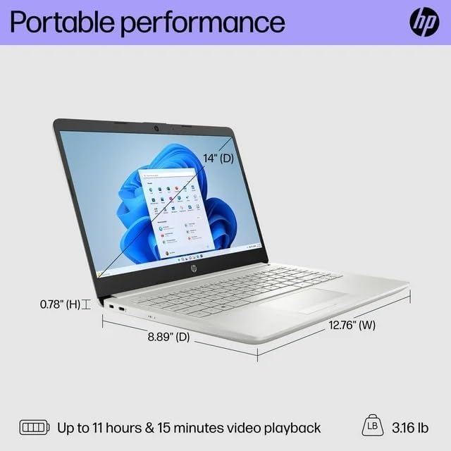 HP 15.6-inch Touchscreen Laptop for Business and Student, i3-1215U (6-cores, Beat i5 1135G7), 16GB RAM, 512GB SSD, Windows 11 Pro, Silver: 14 Silver