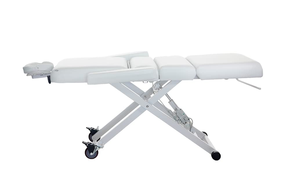 SKINACT Cleo Electric Spa Treatment Table, Facial Massage Bed ADA Compliant (White)