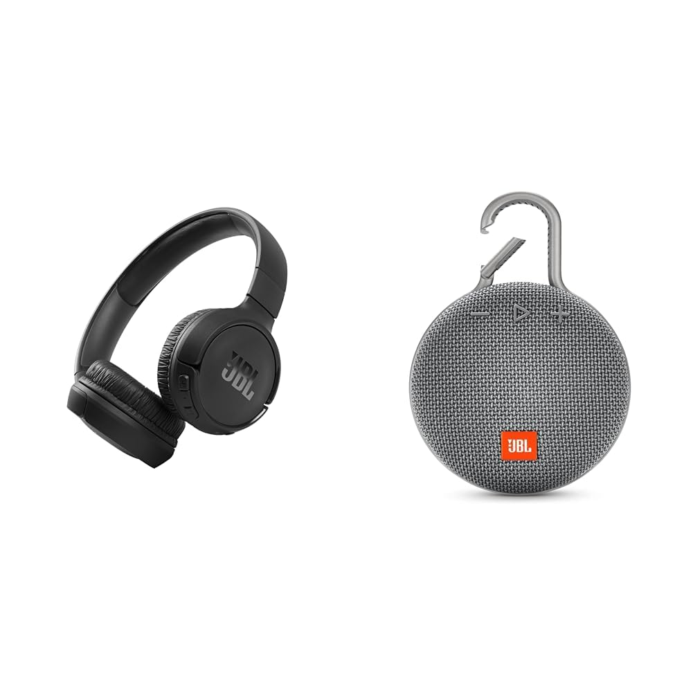 JBL Tune 510BT - Bluetooth headphones with up to 40 hours battery, microphone for call, foldable and comfortable, Android and iOs compatible (White)