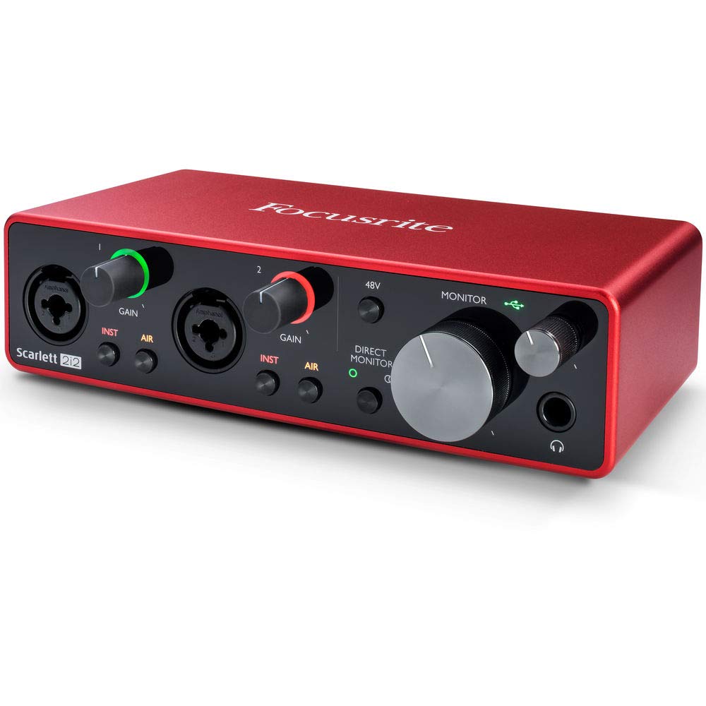Focusrite USB Audio Interface for Recording, Songwriting, Streaming and Podcasting — High-Fidelity, Studio Quality Recording, and All the Software You Need to Record