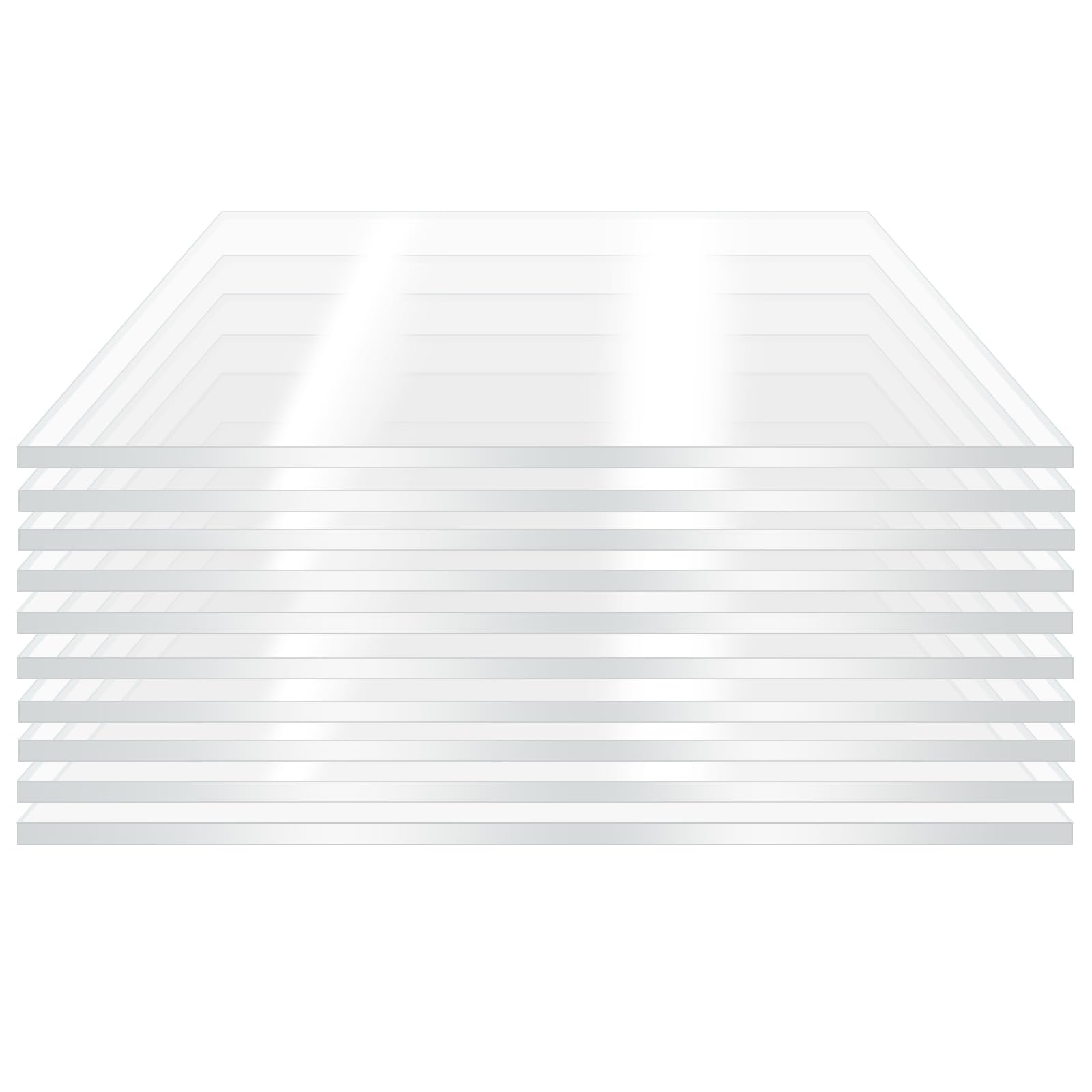 2 Pieces 16” x 20” Clear Acrylic Sheet Plexiglass - 1/8”(3mm) Thick, Use for Craft Projects, Signs, DIY Projects and More; Cut with Saw or Hand Tools, No Laser Cut