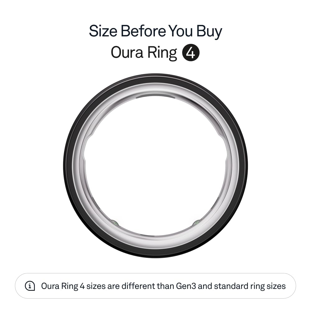 Oura Ring 4 - Silver - Size 5 - Size Before You Buy