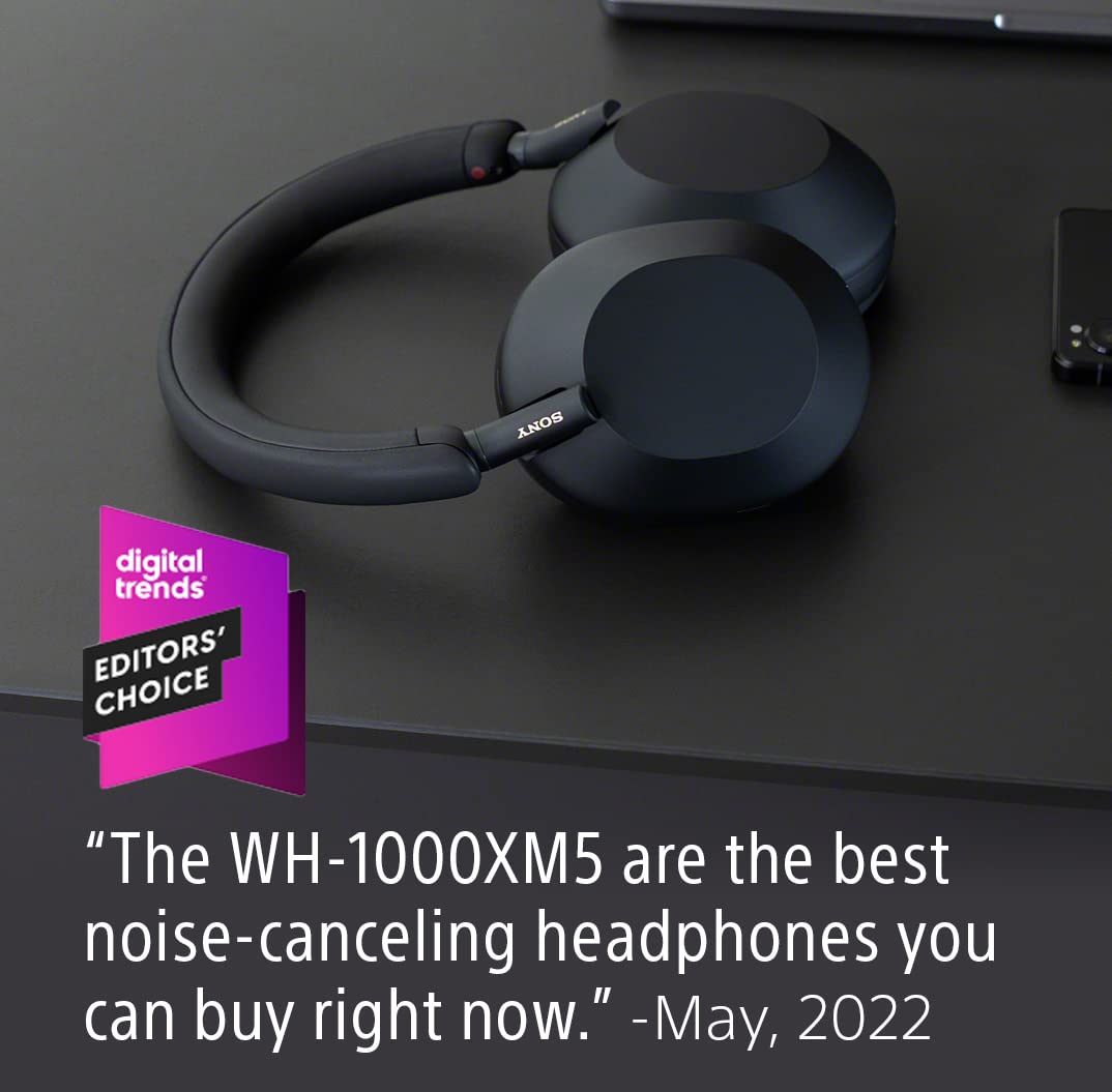 Sony WH-1000XM5 Premium Noise Canceling Headphones, Auto NC Optimizer, 30-Hour Battery, Alexa Voice Control,