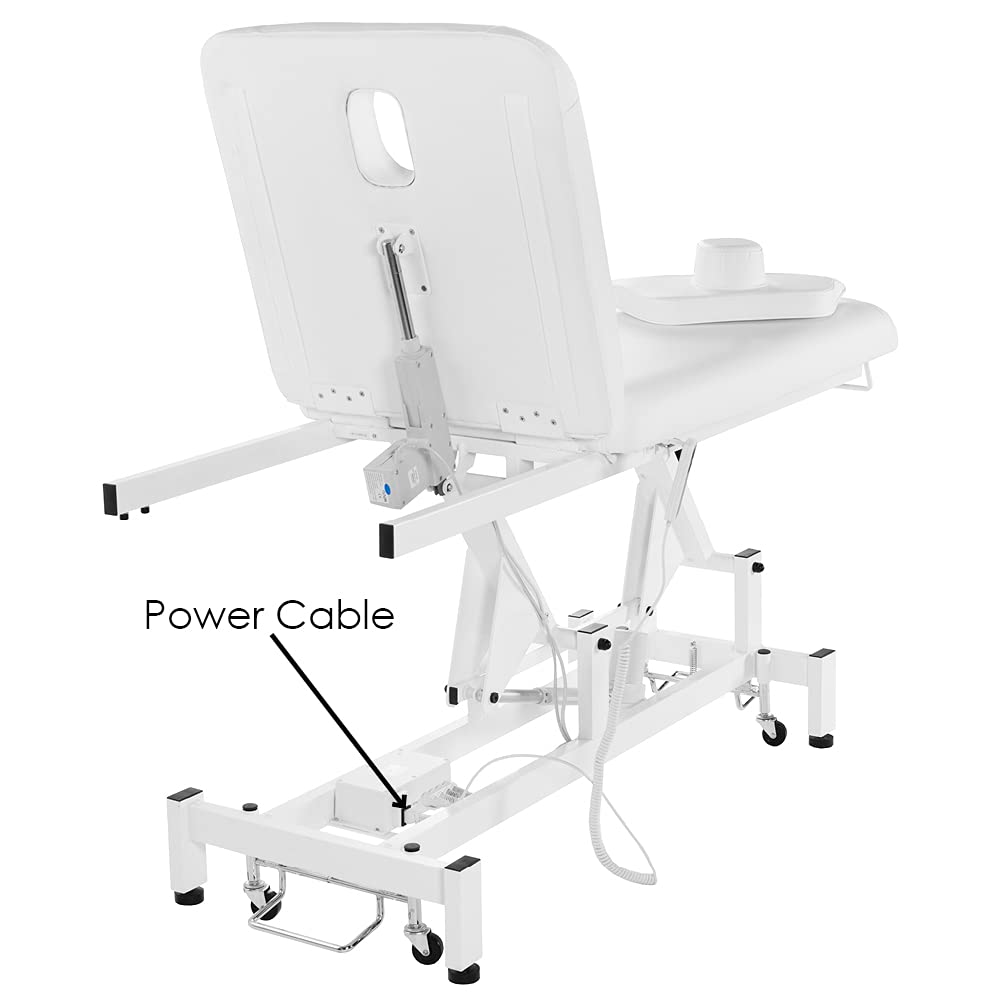 SKINACT Bliss Electric Spa Facial Treatment Table for Medical spa (White)