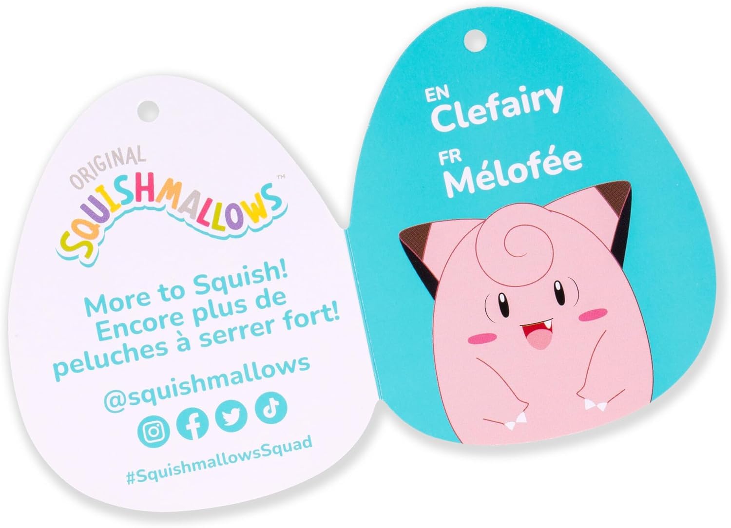 Squishmallows Pokemon 14-Inch Clefairy Plush - Add Clefairy to Your Squad, Ultrasoft Stuffed Animal Medium Plush, Official Kelly Toy Plush, SQPK00105: Clefairy 20-Inch