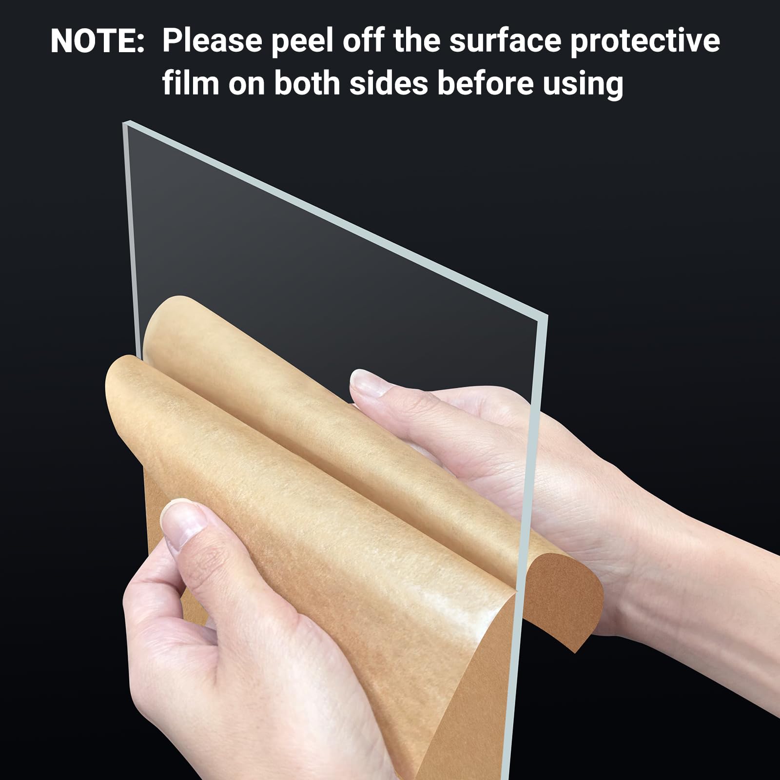 2 Pieces 16” x 20” Clear Acrylic Sheet Plexiglass - 1/8”(3mm) Thick, Use for Craft Projects, Signs, DIY Projects and More; Cut with Saw or Hand Tools, No Laser Cut