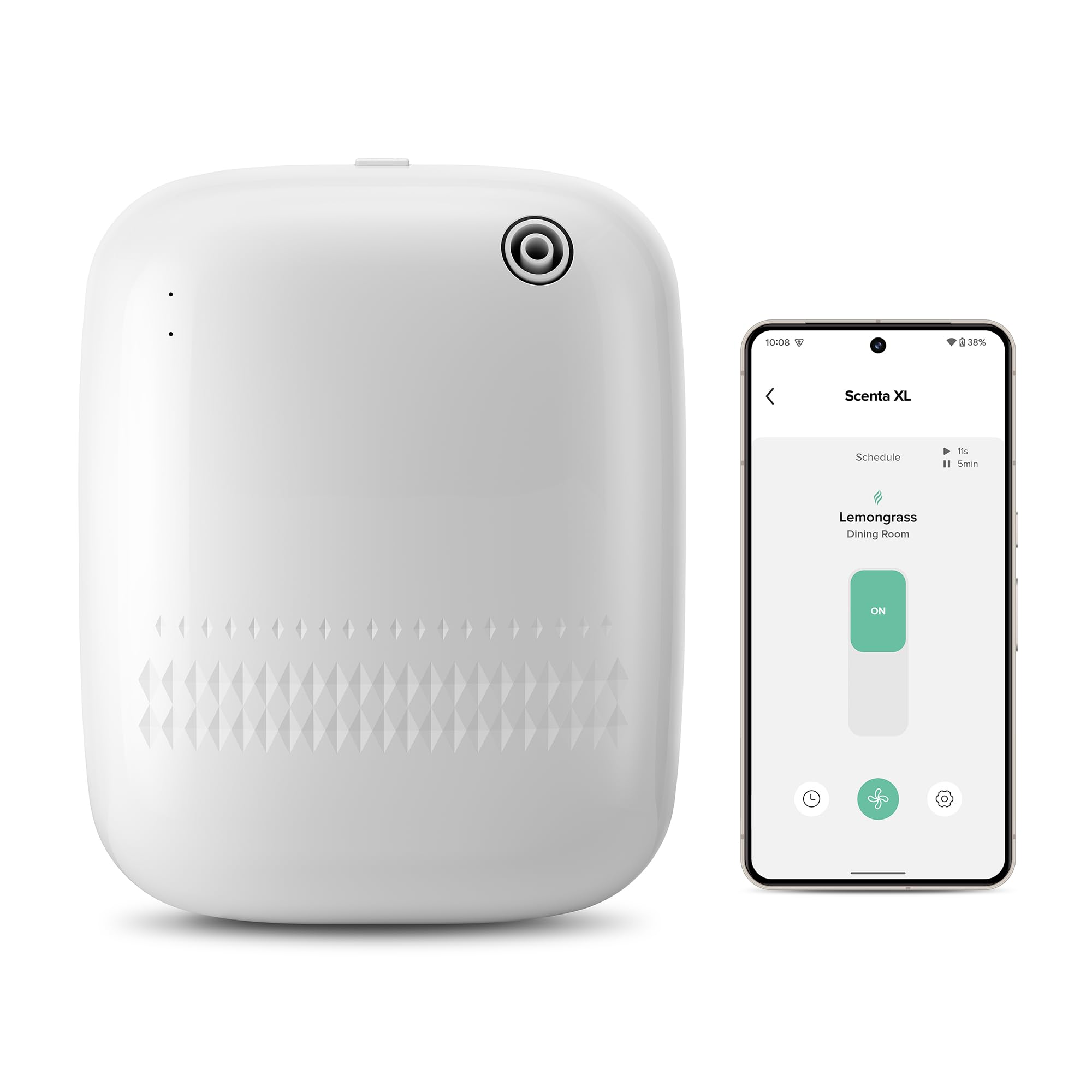 Airversa Smart Scent Air Machine with 400mL Capacity Up to 2000 sq.ft. Waterless Essential Oil Diffuser for Home and Commercial Use, Aromatherapy Scent Diffuser for Large Rooms, ANW-Black