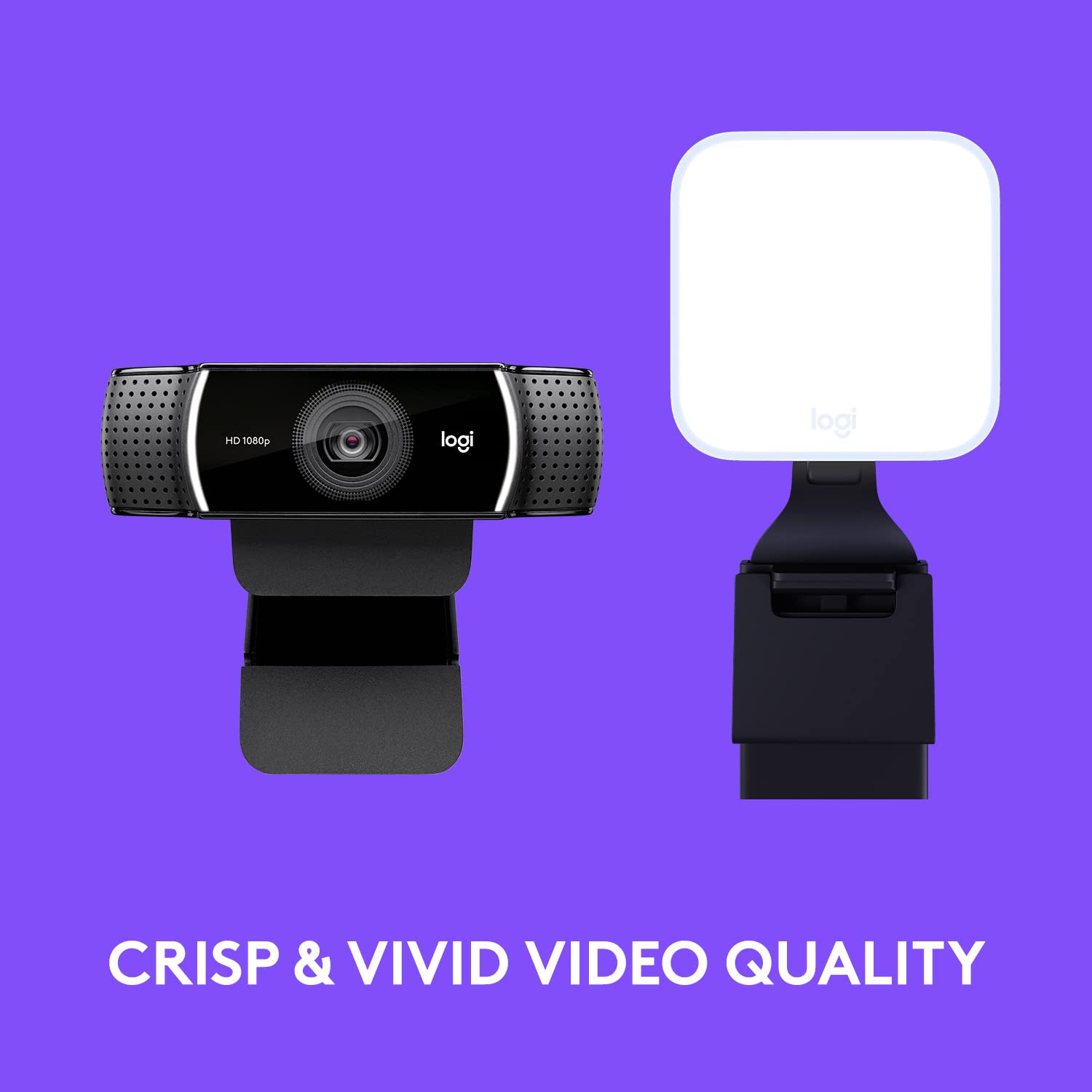 Logitech C922x HD Pro Webcam, Full HD 1080p/60fps Video, Clear Audio, HD Light Correction, PC Camera Webcam, Works with Skype, Zoom, Mac, Tablet - Black