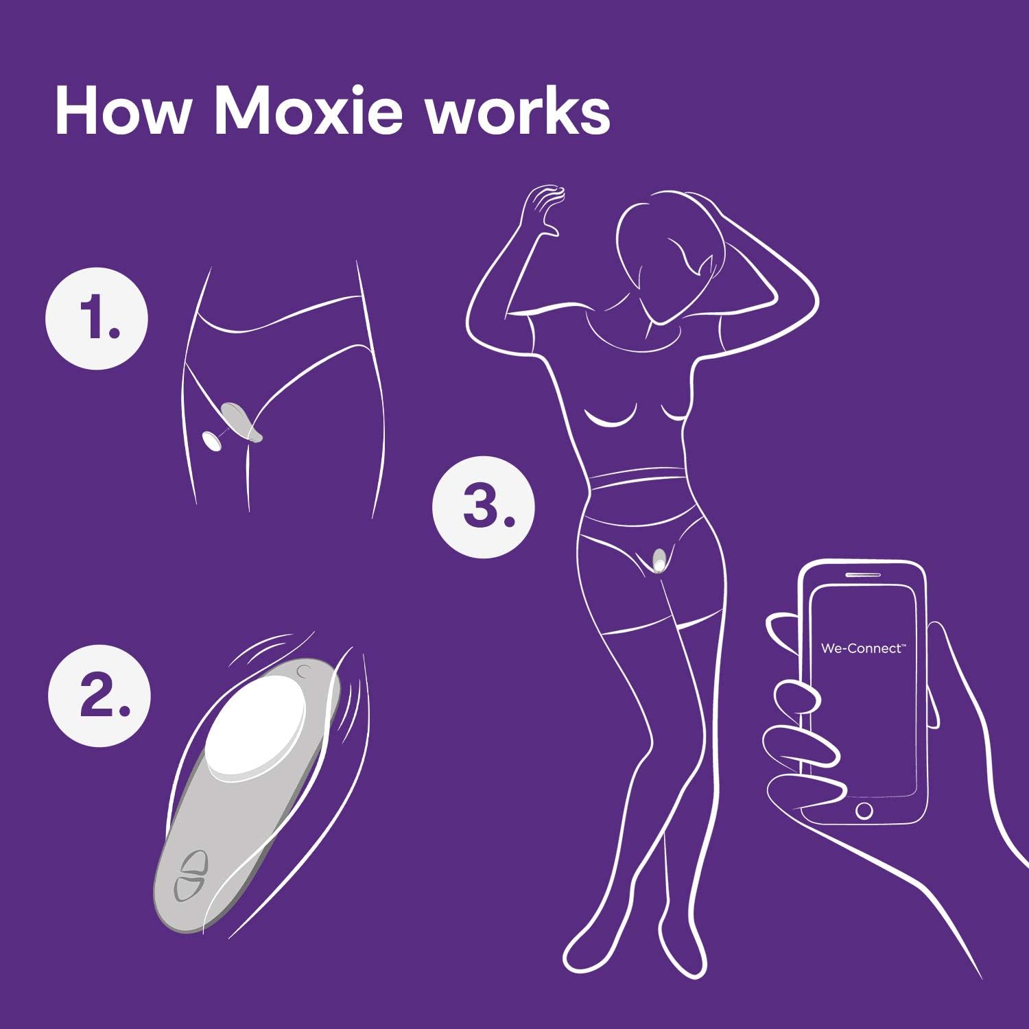 We-Vibe Moxie Wearable Lay On Panty Vibrator | Remote & App Control Vibrating Sex Toy for Couples | Clitoral Stimulator with 10 Intensity Levels | Adult Sexual Pleasure Tools | Waterproof | Aqua