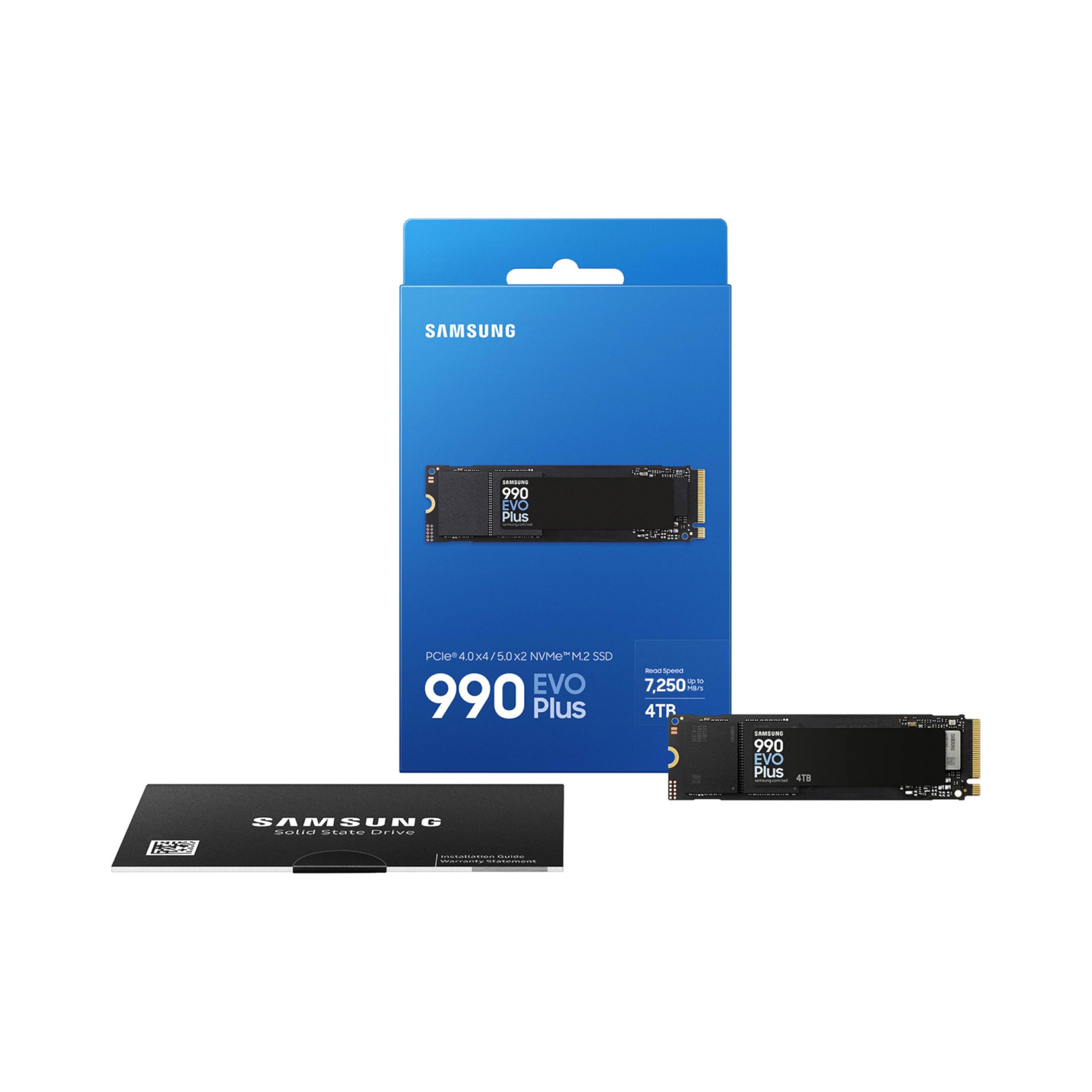 SAMSUNG 990 EVO SSD 1TB, PCIe Gen 4x4, Gen 5x2 M.2 2280 NVMe Internal Solid State Drive, Speeds Up to 5,000MB/s, Upgrade Storage for PC Computer, Laptop, MZ-V9E1T0B/AM, Black