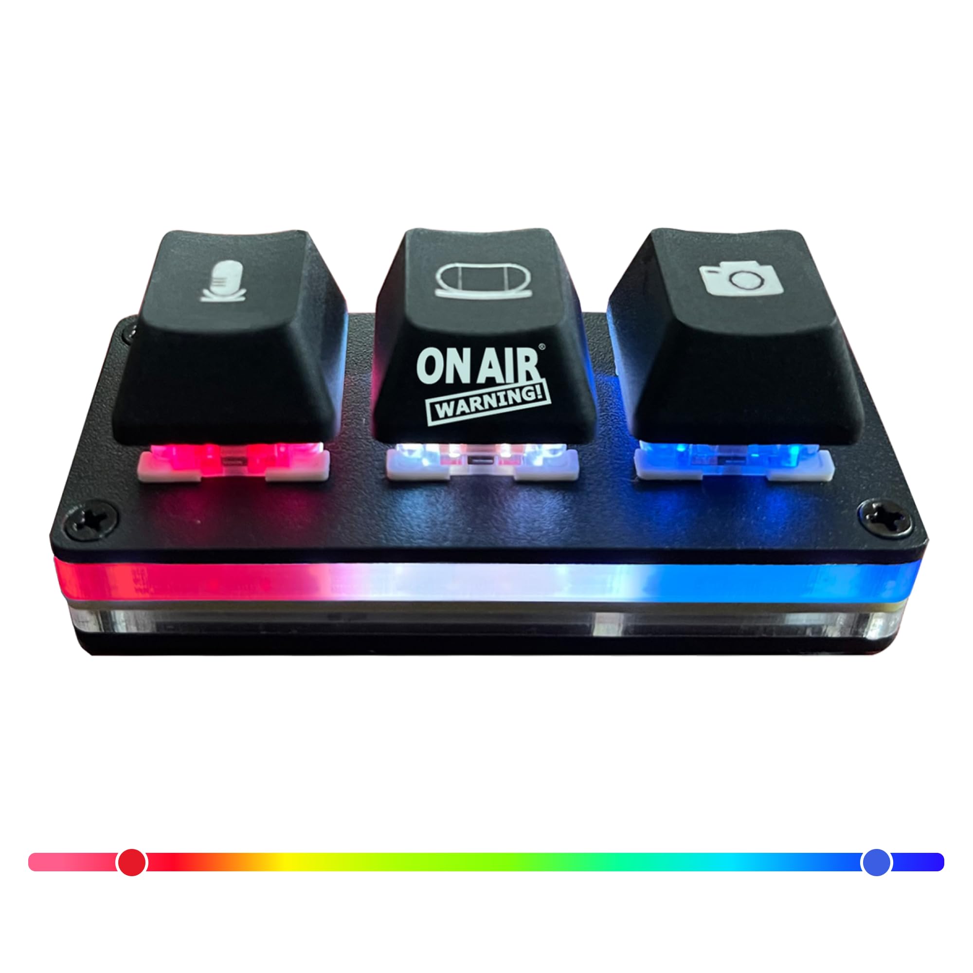 On Air Warning! Mute Button USB Microphone, Cam Control Buttons, One-Touch, Mute Button with LED Indicator, PC Mic Mute Switch, Free Software Download for Online Calls/Class/Recording Video