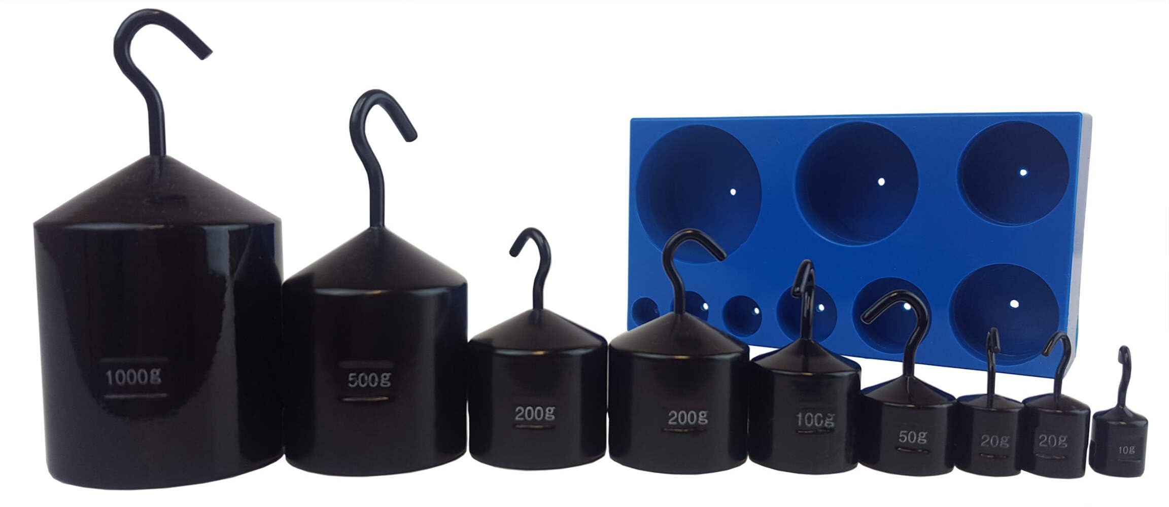 GSC International 4-2500-2 Hooked Weight Set, Powder-Coated Cast-iron, Nine-Piece