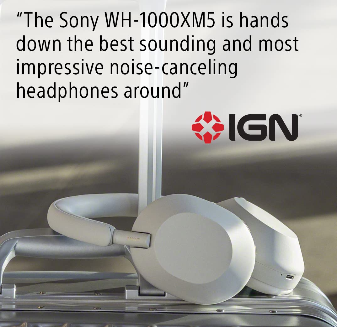 Sony WH-1000XM5 Premium Noise Canceling Headphones, Auto NC Optimizer, 30-Hour Battery, Alexa Voice Control,