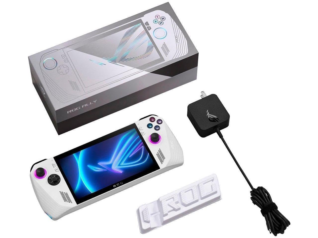 ASUS ROG Ally Gaming Handheld 7" Touchscreen FHD Display (AMD Ryzen Z1 Extreme, 16GB LPDDR5X, 2TB M.2 PCIe SSD, AMD Radeon, Fingerprint, WiFi 6E, Bluetooth 5.3, Win 11 Home) w/DKZ USB Port Expander