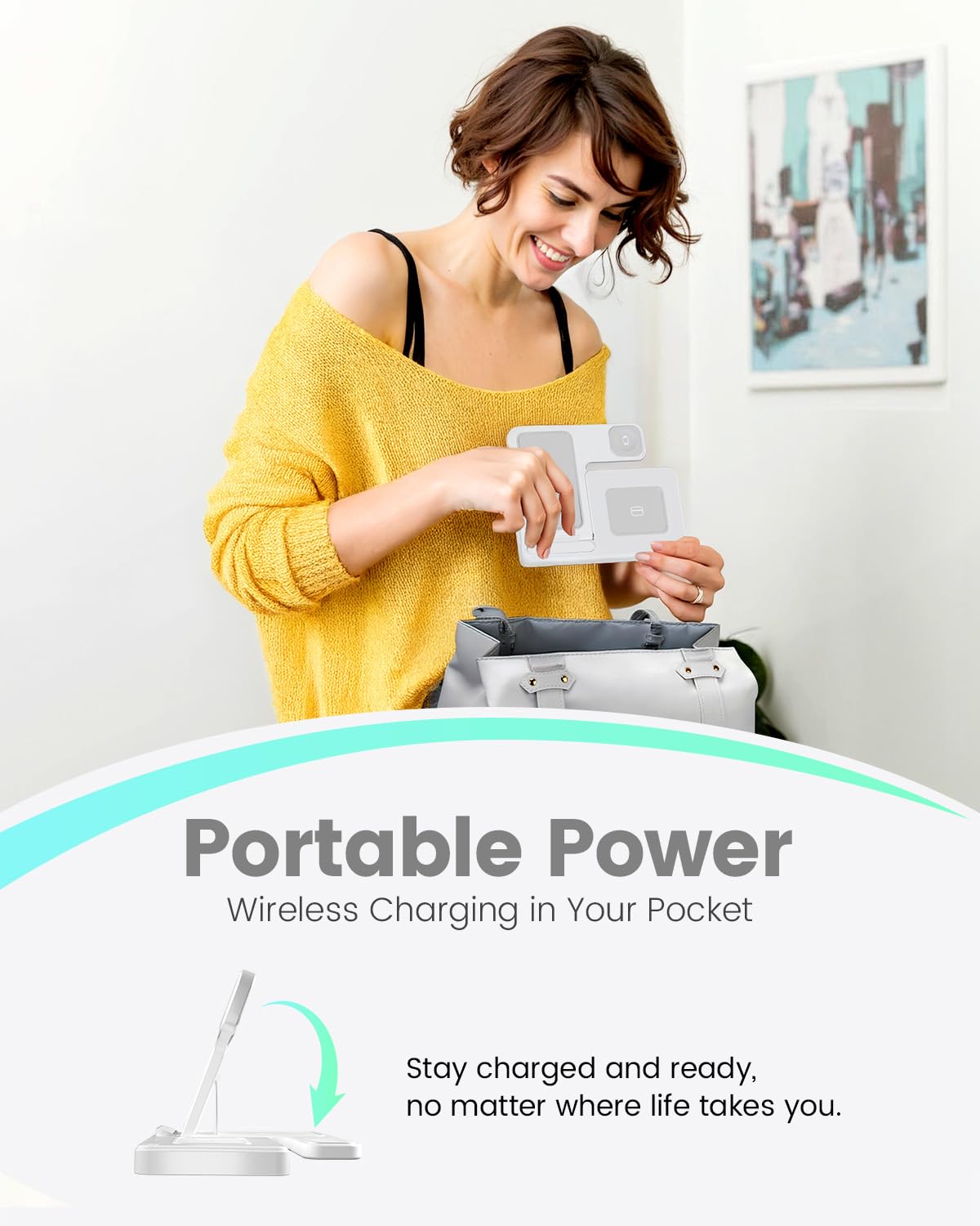 Wireless Charger iPhone Charging Station: 3 in 1 Charger Stand Multiple Devices for Apple - iPhone 17 16e 16 15 14 Pro Max 13 12 11 - Watch 10 9 8 7 6 5 4 3 2 SE and Ultra Series - Airpods 4 3 Pro