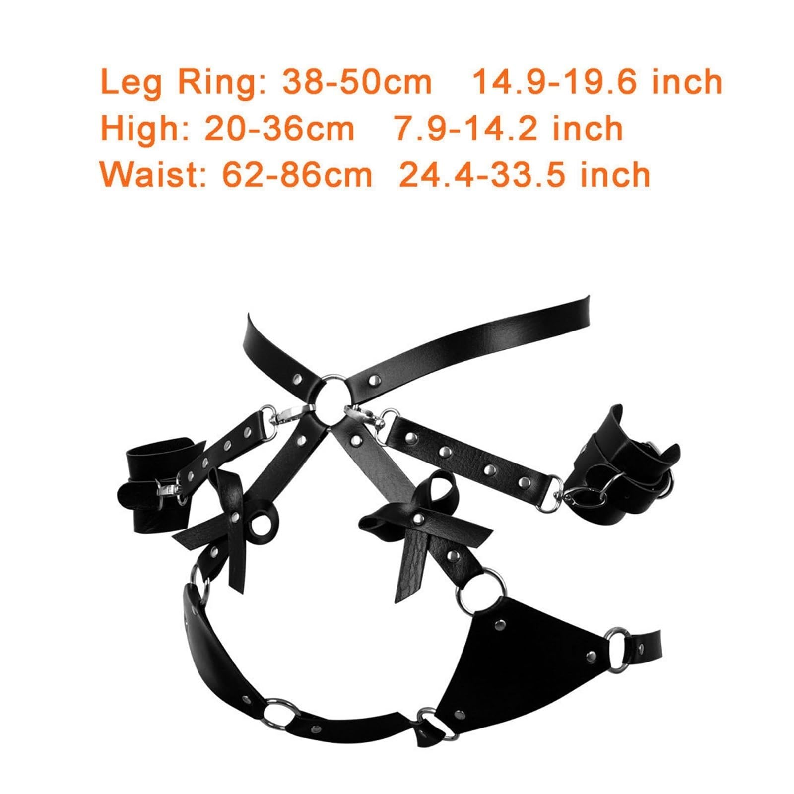 KoovDem Punk Leather Belts Women Body Chain Waist Belt Goth Bondage Lingerie BDSM Lingerie Harness Lingerie Garter: One Size Black