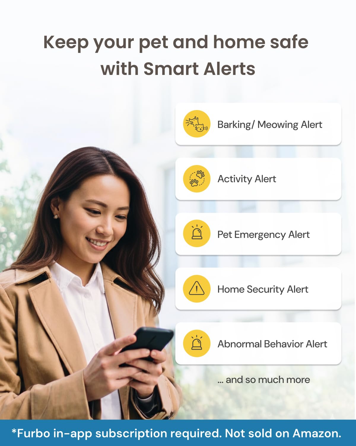 Furbo 360° Dog Camera - Unlock with Paid Plan: Home Security & Dog Safety Alerts, Rotating Pet Treat Dispenser w/ 2-Way Speaker, Smart Indoor Cam w/Phone App (3mo Minimum Subscription Required)