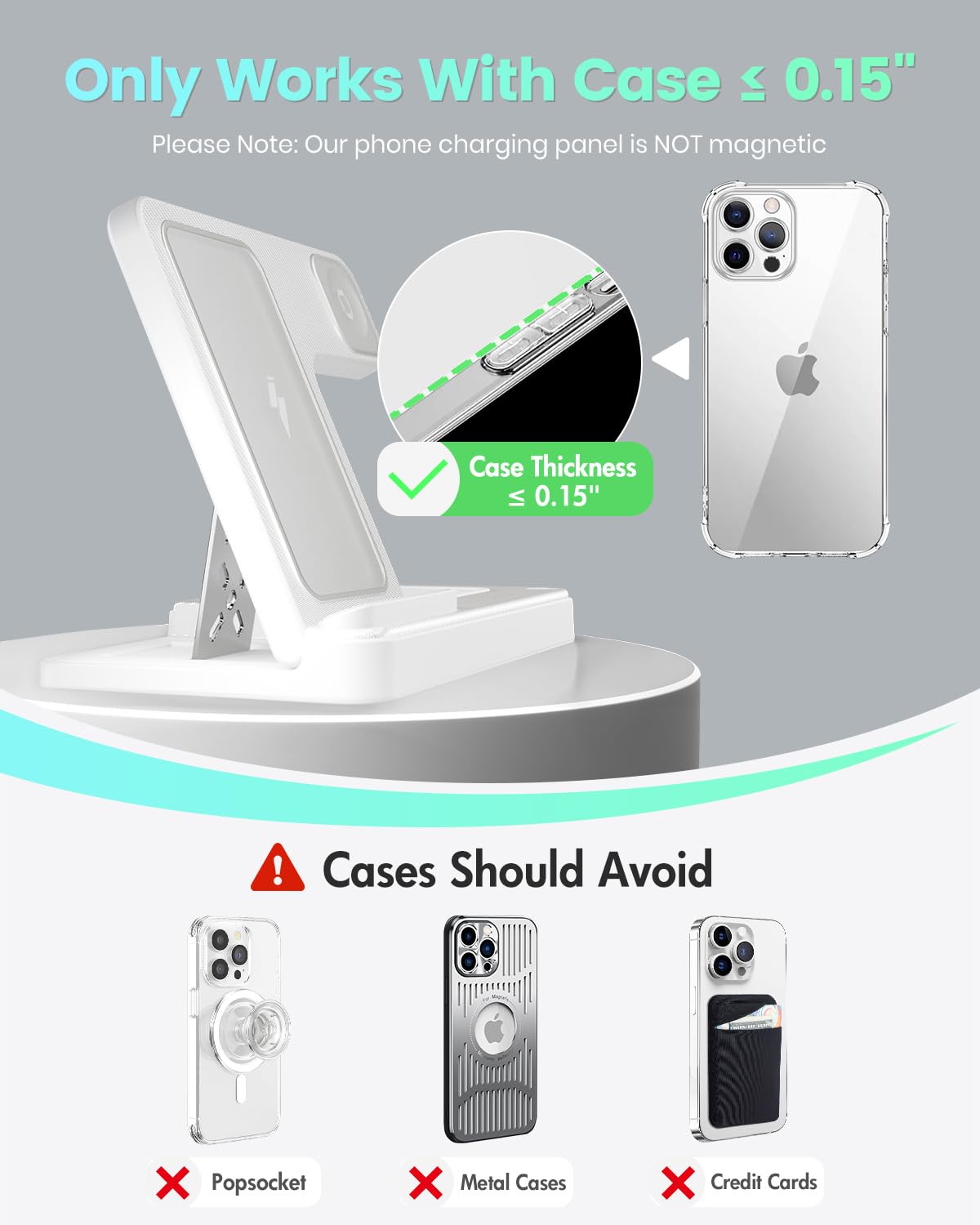 Wireless Charger iPhone Charging Station: 3 in 1 Charger Stand Multiple Devices for Apple - iPhone 17 16e 16 15 14 Pro Max 13 12 11 - Watch 10 9 8 7 6 5 4 3 2 SE and Ultra Series - Airpods 4 3 Pro