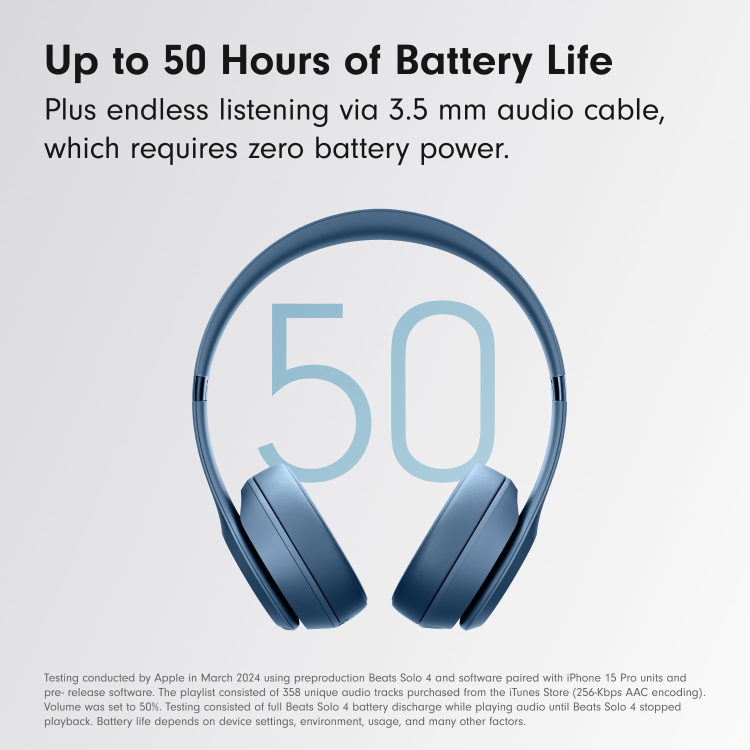 Beats Solo4 with AppleCare+ for Headphones (2 Years) - Slate Blue