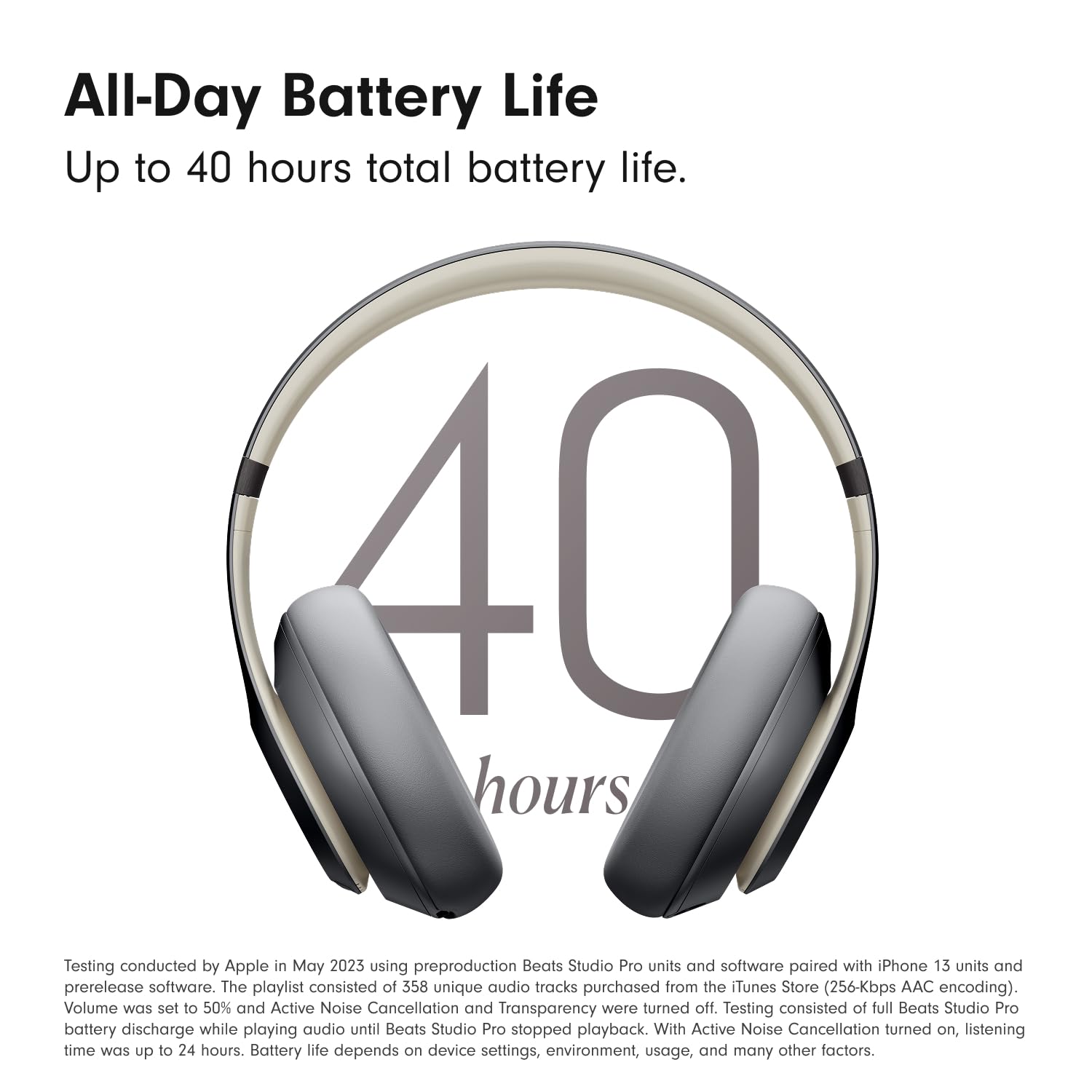 Beats Studio Pro x Kim Kardashian - Bluetooth Noise Cancelling Headphones with AppleCare+ (2 Years) - Moon