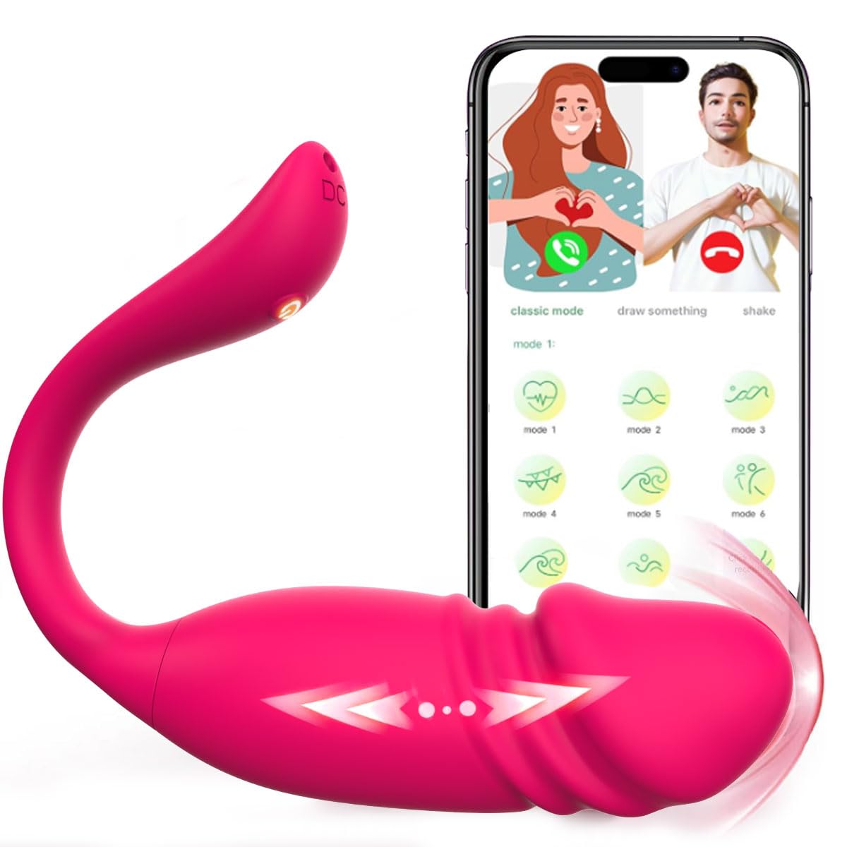 Vibrator Adult Sex Toys App Remote Control G Spot Vibrators Long Distance Egg Vibrator Wireless Bluetooth Rechargeable Wearable for Female Couples Clitoral Stimulator Sexual Pleasure Tools for Women
