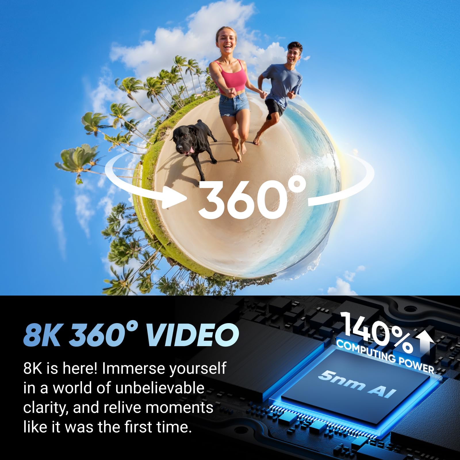 Insta360 X4 Standard Bundle - Waterproof 8K 360 Action Camera, 4K Wide-Angle Video, Invisible Selfie Stick Effect, Removable Lens Guards, 135 Min Battery Life, AI Editing, Stabilization: Endurance Bundle +256GB Micro SD Card