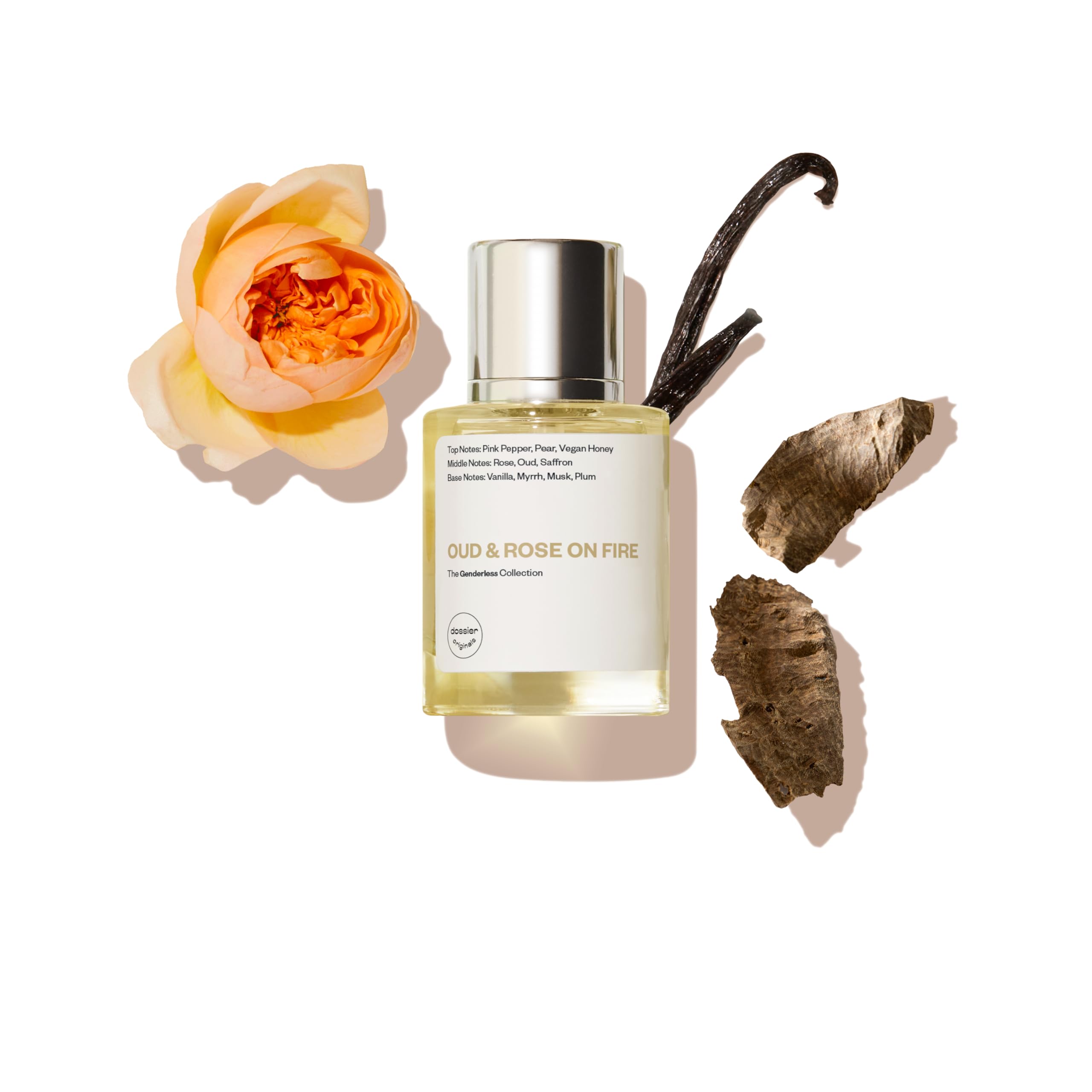 Dossier - Ambery Saffron - Eau de Parfum - Inspired by MFK's B.accarat R.ouge 5.40 - Vegan, Unisex Perfume Spray - 3.4 Fl Oz (100ml)