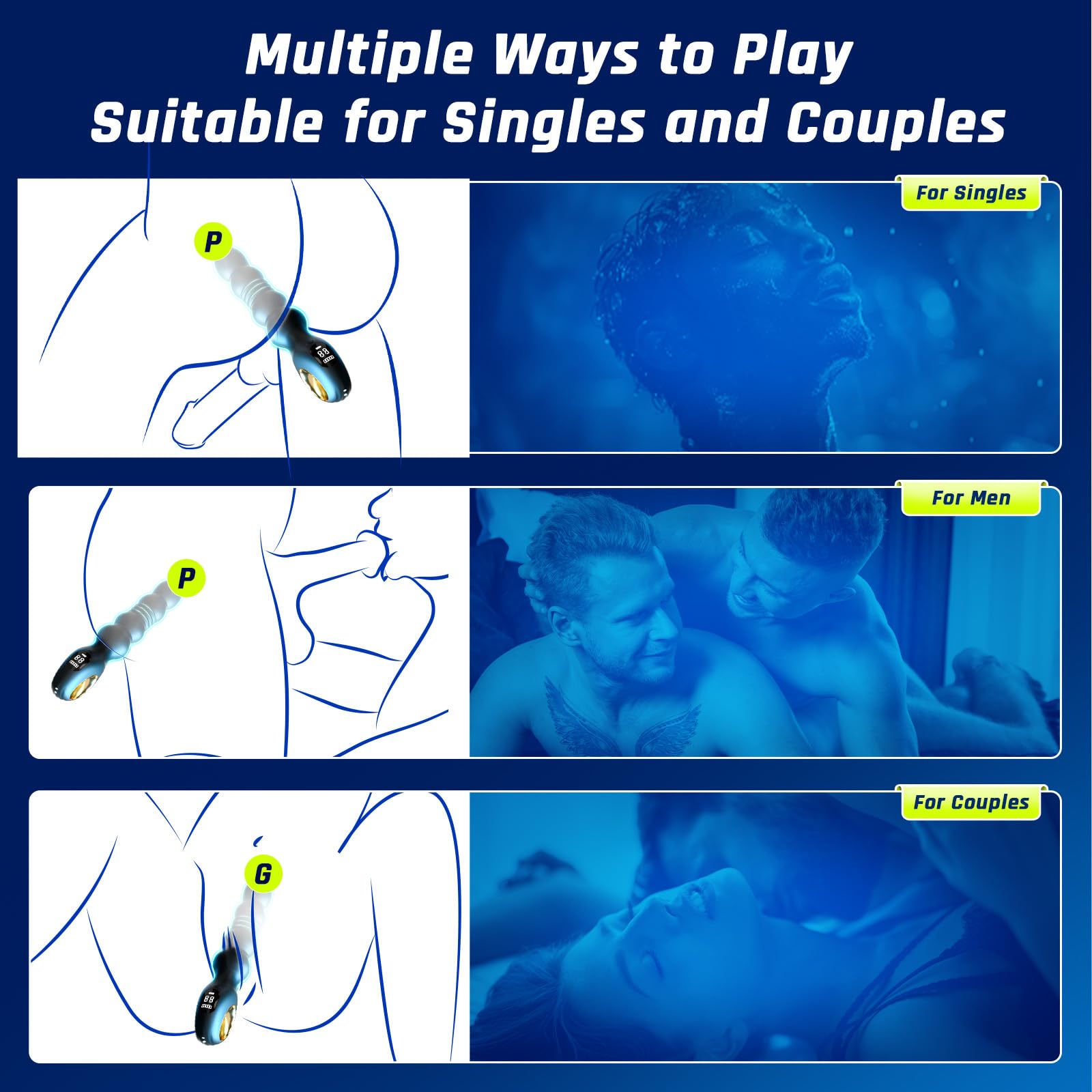 BEISAR Prostate Massager Anal Vibrator Thrusting Vibrating 7 Modes with Cock Ring Anal Plug Anal Sex Toys P Spot Massager Male Sex Toys for Men Enema Dildos Women Couples Remote Control Anal Beads