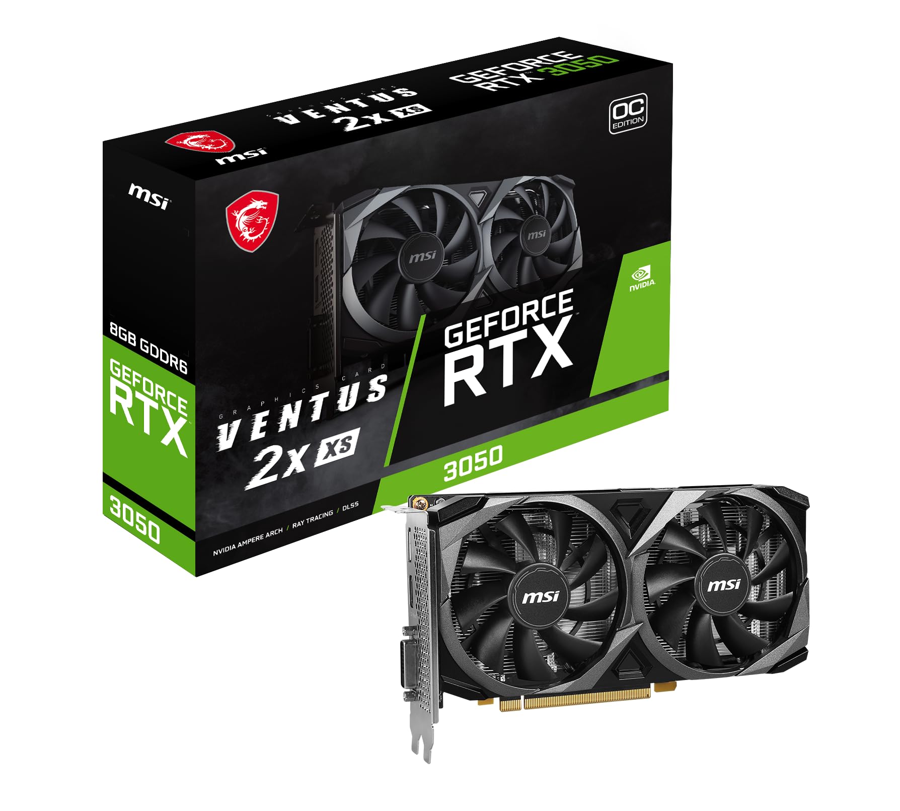 MSI GeForce RTX 3060 Ventus 2X 12G OC, Gaming Graphics Card - NVIDIA RTX 3060, 12GB GDDR6 Memory, 192-bit, 15 Gbps