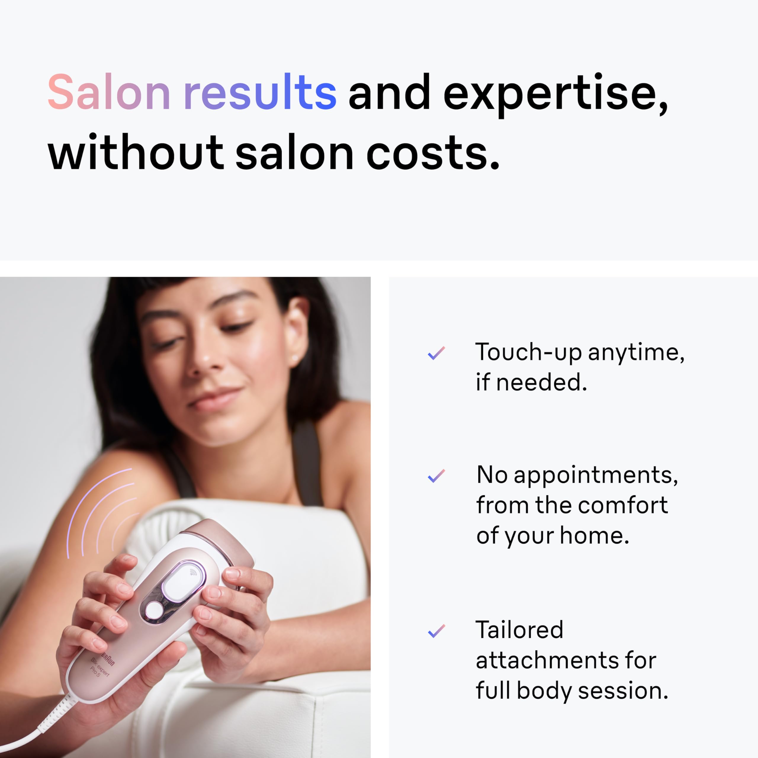 Braun Smart IPL, Skin i·Expert Pro 7: at Home Laser Hair Removal, Permanent Visible Hair Reduction, Holiday Gifts for Women and Men with Free App, Vanity Case, Venus Razor, 4 Smart Heads, IPL7387