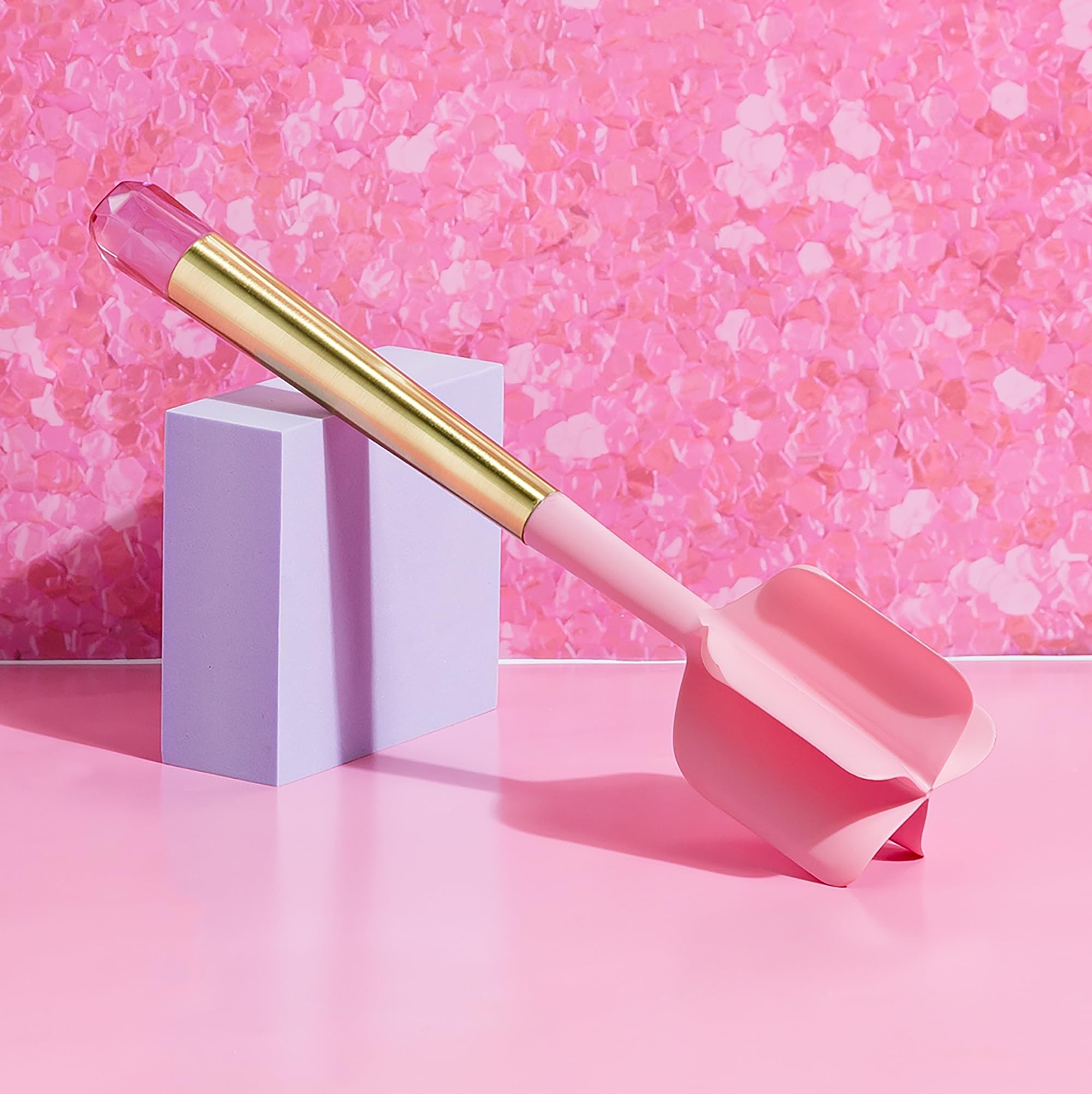 Paris Hilton Meat Chopper with Pink Jewel Shaped Handle, Heat-Resistant up to 400°F, Dishwasher Safe Kitchen Tools and Utensil, Pink and Gold