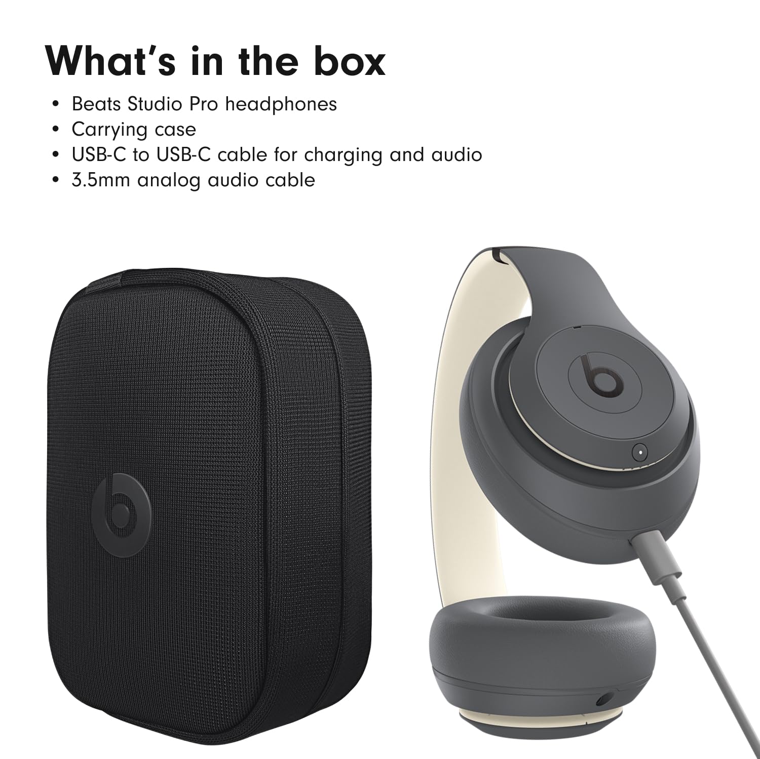 Beats Studio Pro x Kim Kardashian - Bluetooth Noise Cancelling Headphones with AppleCare+ (2 Years) - Moon