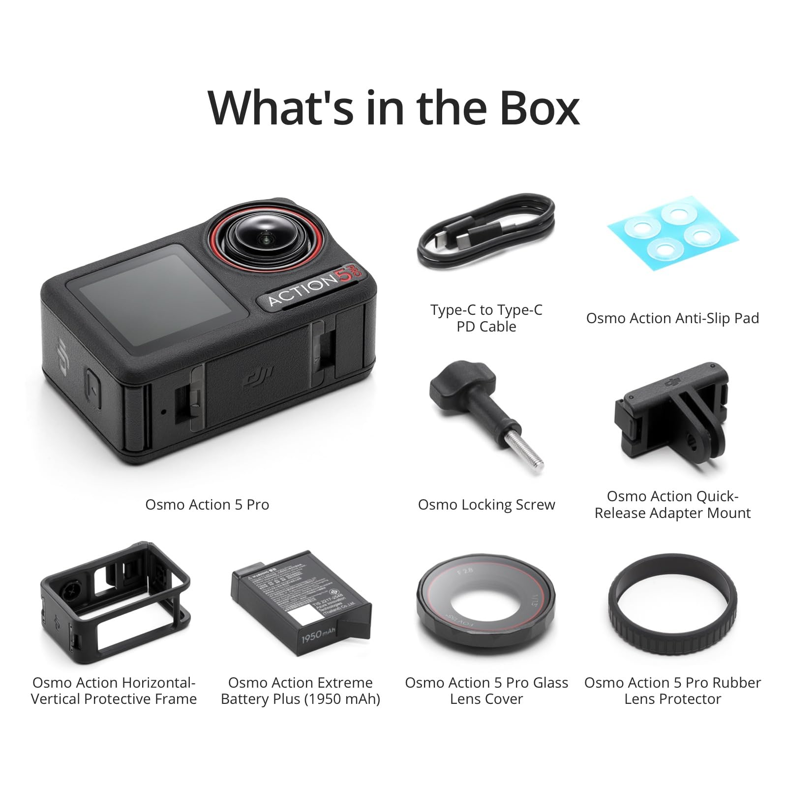 DJI Osmo Action 5 Pro , Action Camera 4K with 1/1.3" Sensor, 12h Extended Battery Life with 3 Batteries, Stabilization, Dual OLED Touchscreens, Mini Action Camera for Travel, Vlog