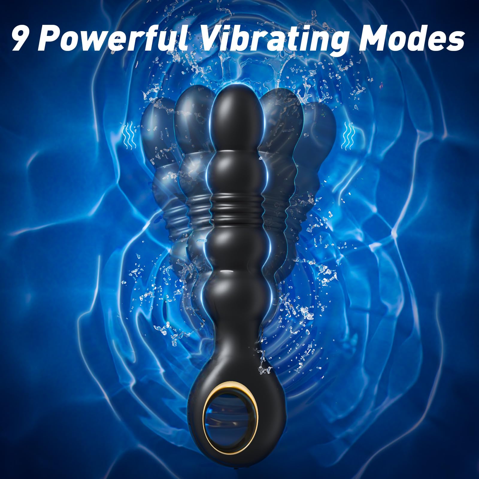 BEISAR Prostate Massager Anal Vibrator Thrusting Vibrating 7 Modes with Cock Ring Anal Plug Anal Sex Toys P Spot Massager Male Sex Toys for Men Enema Dildos Women Couples Remote Control Anal Beads