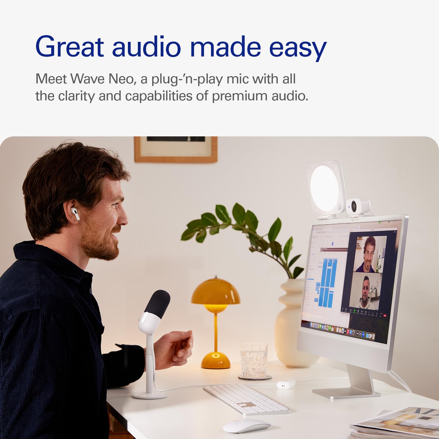 Elgato Wave:3 - Premium Studio Quality USB Condenser Microphone for Streaming, Podcast, Gaming and Home Office, Free Mixer Software, Sound Effect Plugins, Anti-Distortion, Plug ’n Play, for Mac, PC