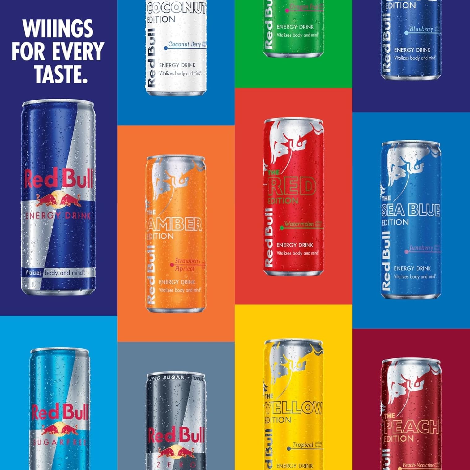 Red Bull Energy Drink with 80mg Caffeine plus Taurine & B Vitamins, 8.4 Fl Oz, 6 Packs of 4 Cans (Pack of 24)
